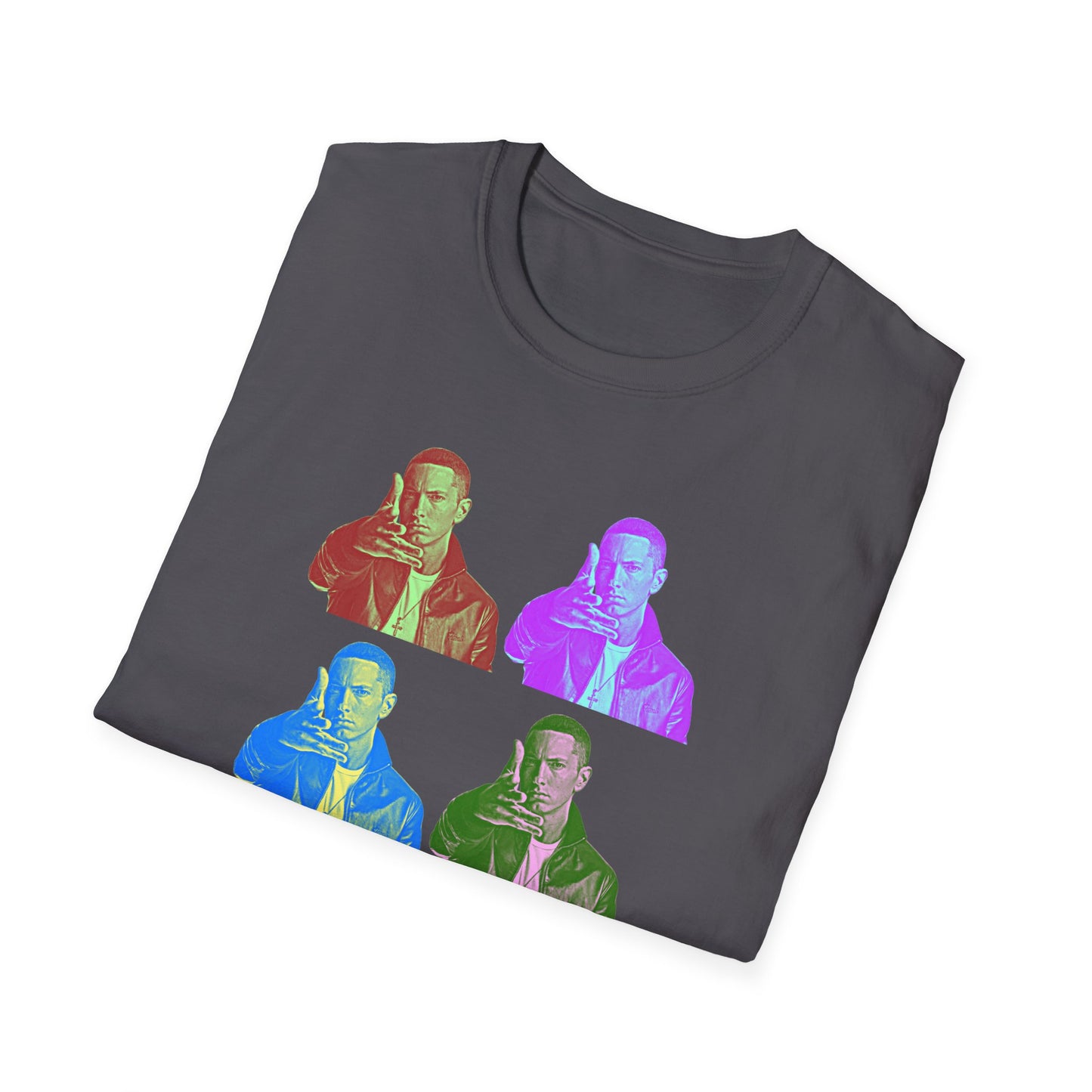 Eminem Andy Warhol Style Pop Art Unisex Softstyle T-Shirt