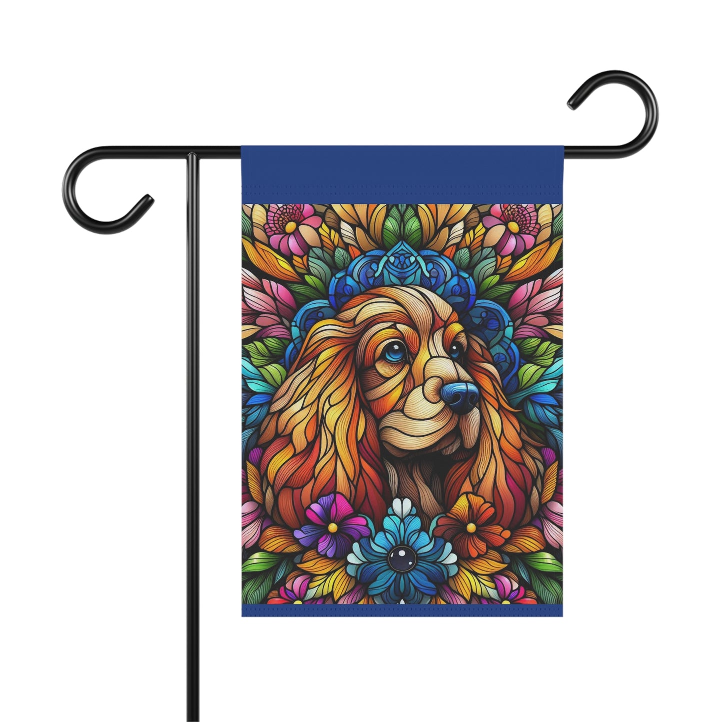 Colorful Floral Dog Garden Flag - Vibrant House Banner for Pet Lovers