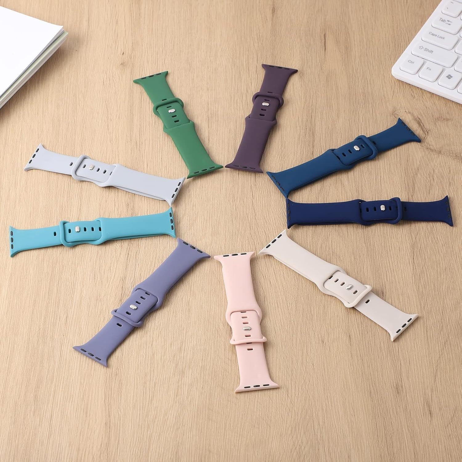 Sprot Bands Compatible with Apple Watch 38Mm 40Mm 41Mm 42Mm 44Mm 45Mm 49Mm, Soft Replacement Silicone Sport Strap Wristbands for Iwatch Series Utral 8/7/6/5/4/3/2/1 SE Women Men