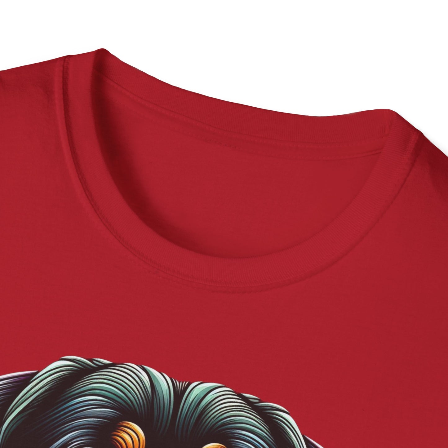 Rottweiler Animal Stained Glass Design Unisex Softstyle T-Shirt