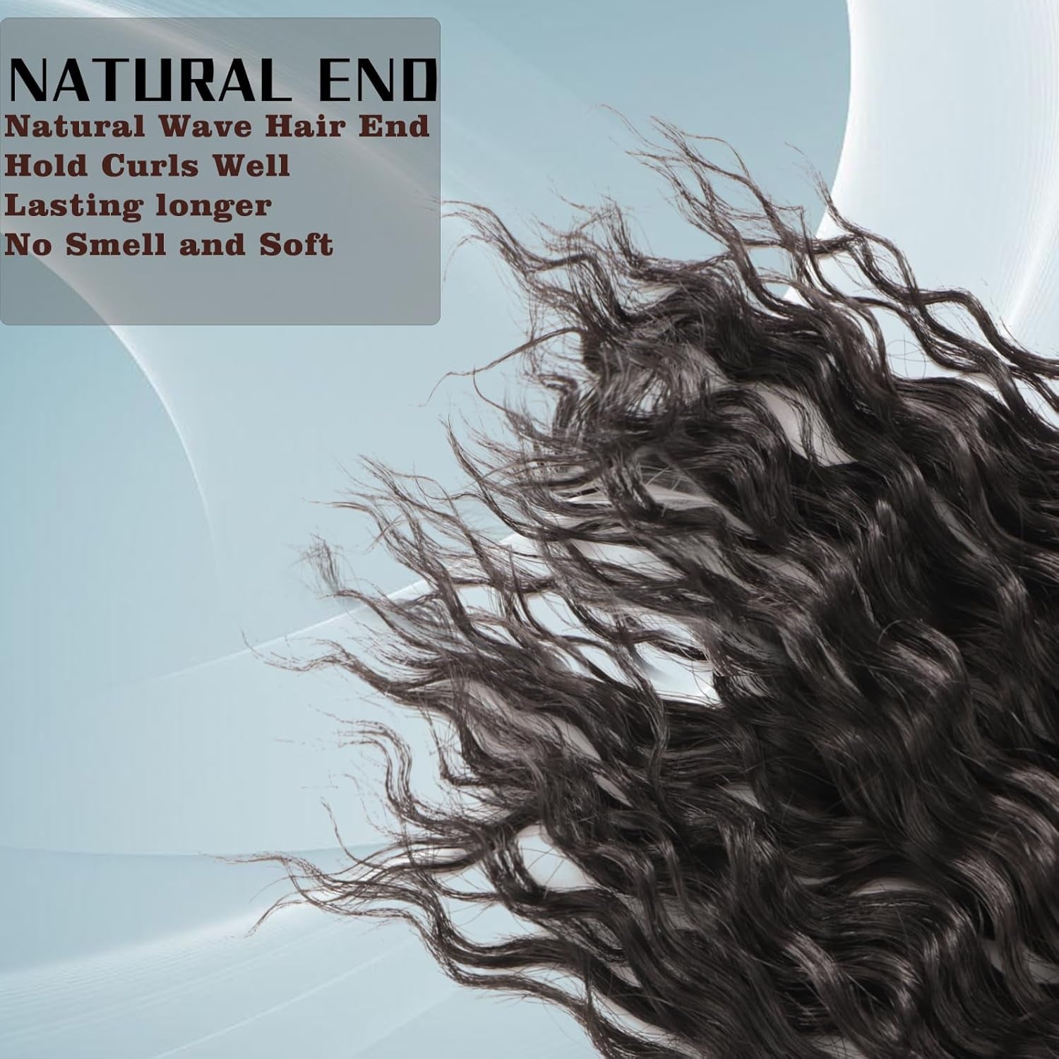 Deep Wave Crochet Hair for Black Women Curly Braiding Hair 24 Inch 2 Packs Ocean Wave Braiding Hair Extensions Soft Crul Crochet Hair for Boho Braids(24Inch, 2Pack, Black)…