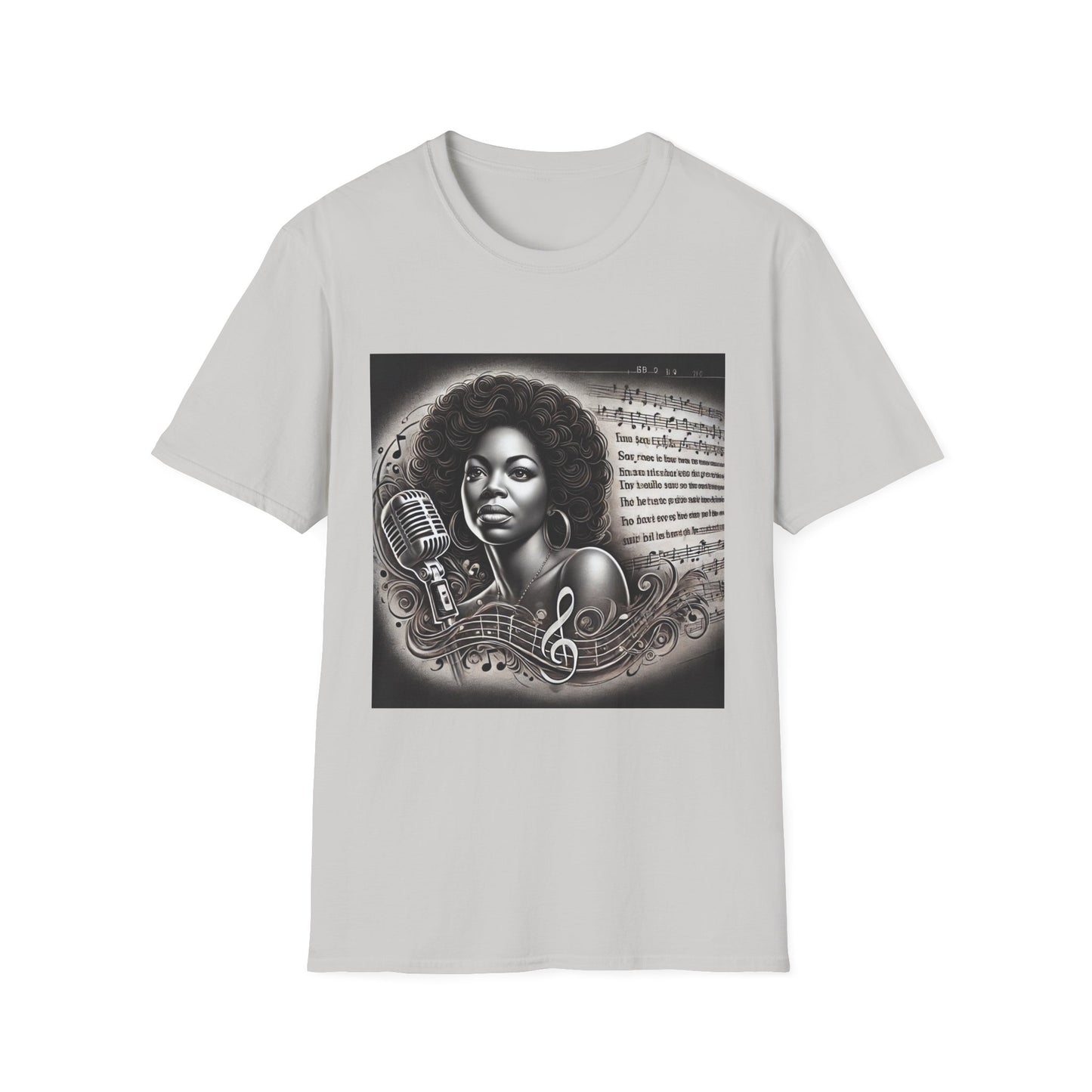 Angie Stone Retro Music Lover Unisex Softstyle T-Shirt - Afrocentric Design