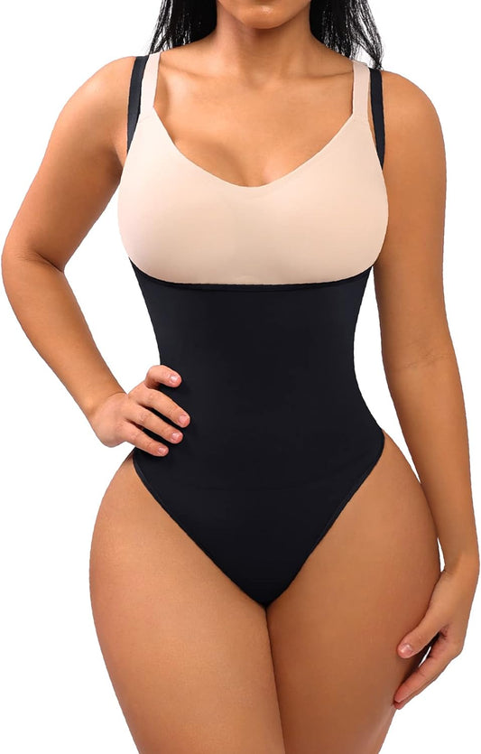 Thong Shapewear for Women Tummy Control Seamless Body Shaper High Waisted Panties Slimming Underwear