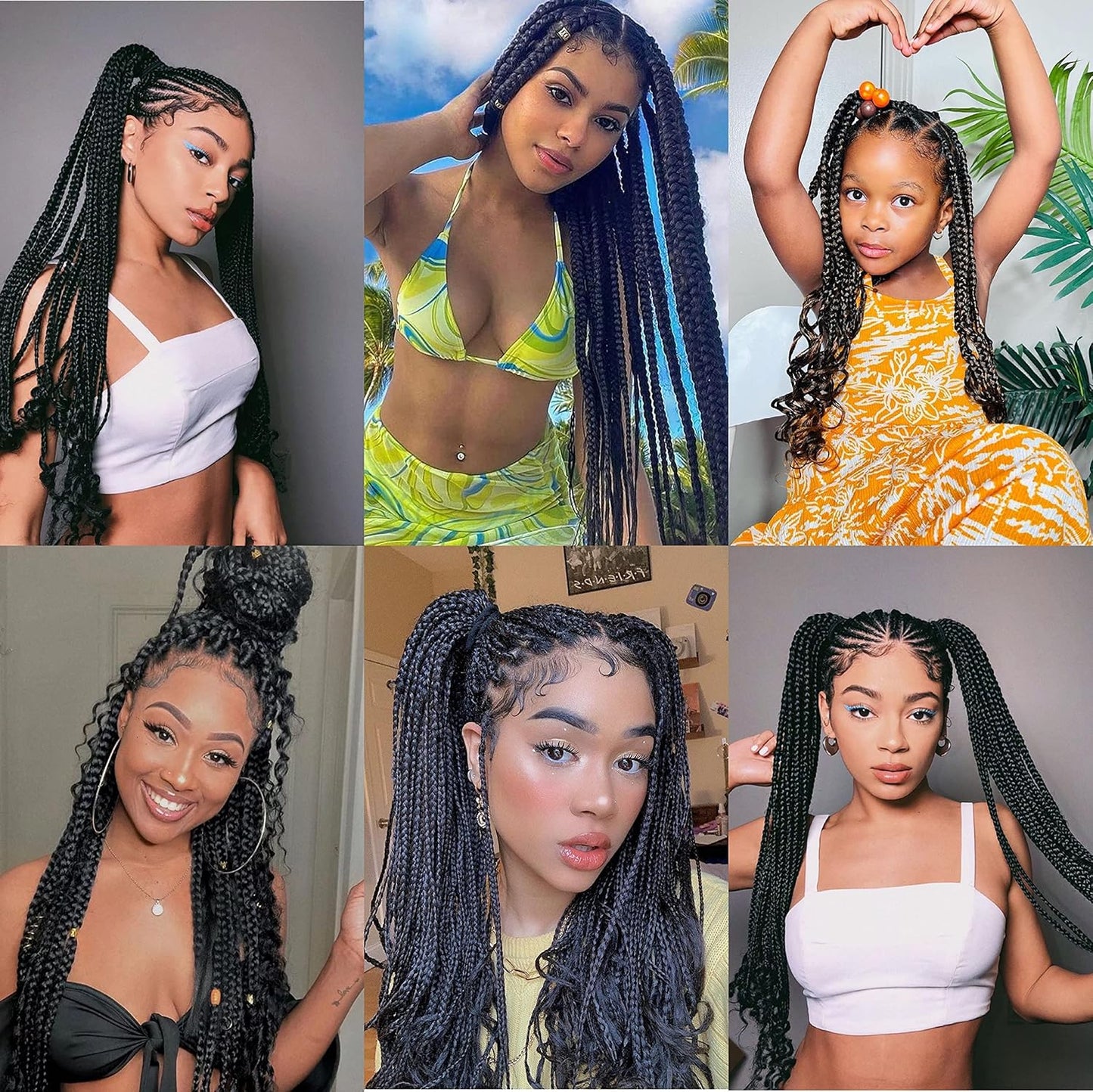 Pre Stretched Braiding Hair Natural Black 30 Inch 8 Packs Synthetic Crochet Braids Hot Water Setting Professional Soft Yaki Texture Synthetic Hair Extensions(1B)