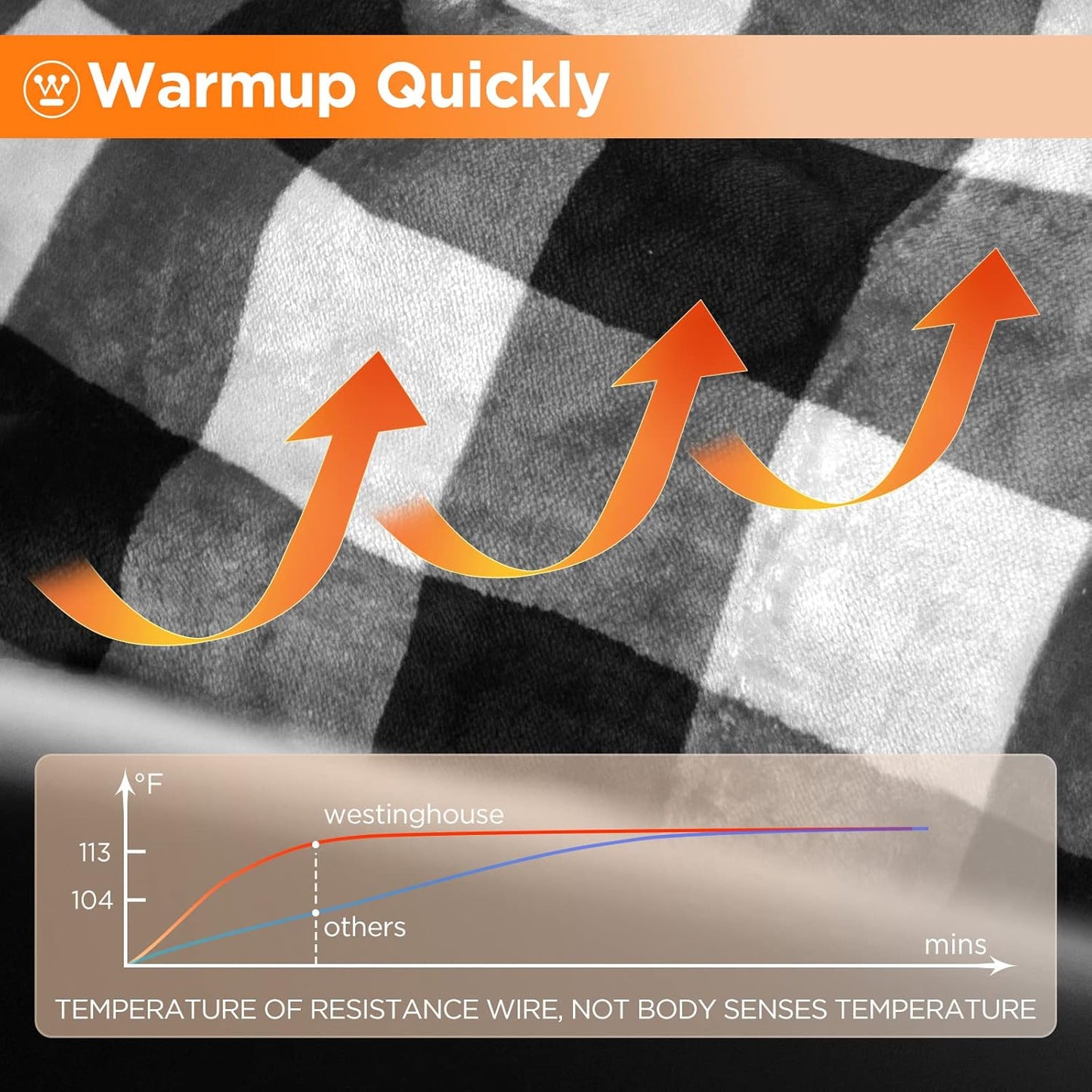 Heated Car Blanket with 3 Heating Levels, 4 Hours Auto Off, 12 Volt Electric Blanket for Car, Truck, SUV, RV, Machine Washable, 59" X 43”, (Grey Buffalo Plaid) TRUCK DRIVER