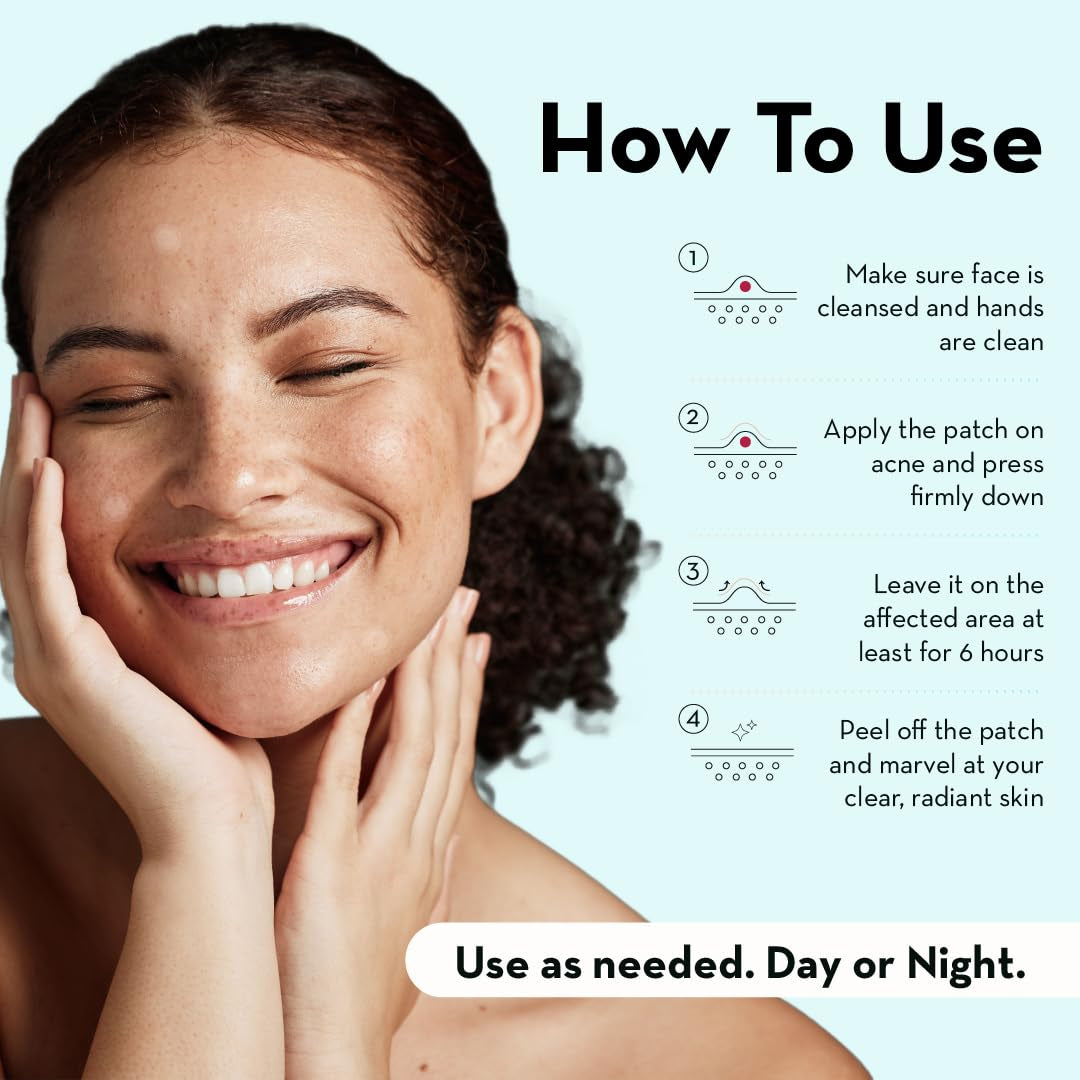 Korean Pimple Patches for Face (132 Dots) - Hydrocolloid Acne Patches with Tea Tree Oil - Invisible Zit Stickers - Dermatologist Tested - Korean Skin Care