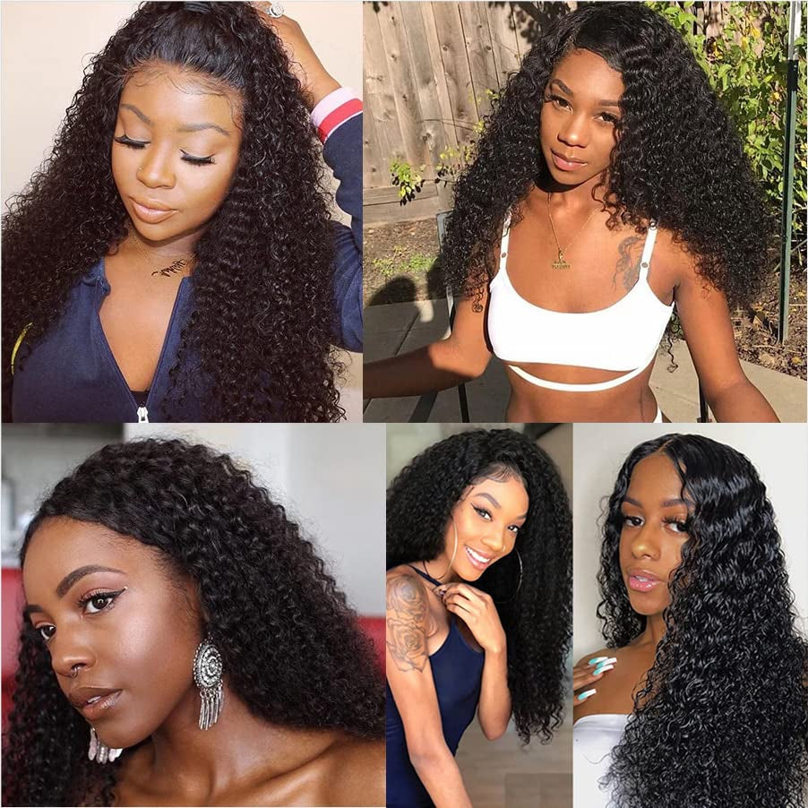 Kinky Curly Bundle Human Hair 10 Inch 8A Unprocessed Virgin Remy Kinky Curly Human Hair 1 Bundle Virgin Hair Kinky Curly 1 Bundle (100G) Natural Color (10") …
