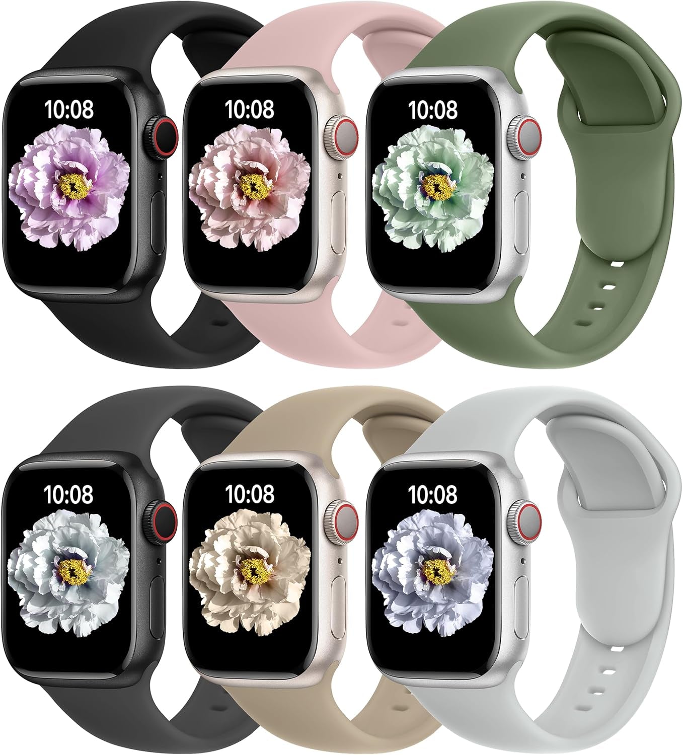 C6 Sport Band for Apple Watch Bands Women Ultra 2 49Mm, Series 10 46Mm, 9 8 7 45Mm 41Mm, SE 6 5 4 44Mm 40Mm, 3 2 1 42Mm 38Mm Men Iwatch, Strap Silicone