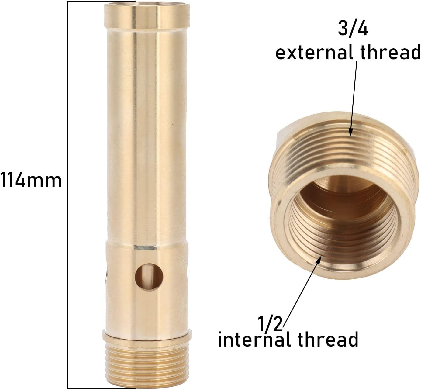 Brass Bubbling Fountain Nozzle, G1/2 Female Thread G3/4 Male Thread Spray Head Pond Sprinkler for Garden Pond Amusement Parks Library