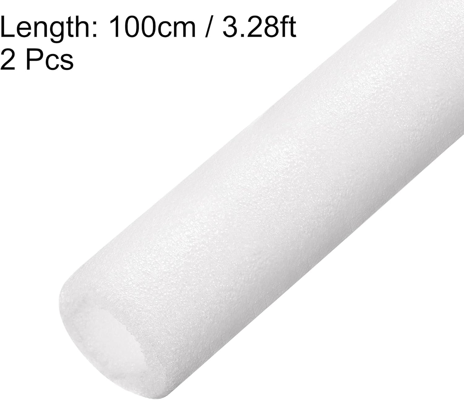 Foam Tube Pipe Insulation Freeze Protection Cover 3.28 Ft Length 1.18In ID 1.97In OD Pipe Insulation Kits White 2 Pack