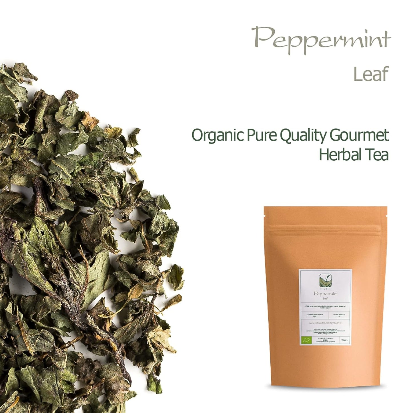 Peppermint Tea Loose Leaf Pure Organic Herbal - Dried Loose Leaf Pepper Mint - Mentha Piperita - Dried Peppermint Leaves Pepperment Leaves Peppermint Tea Leaves Pepperment Leaves Peppermint Herb TLBH