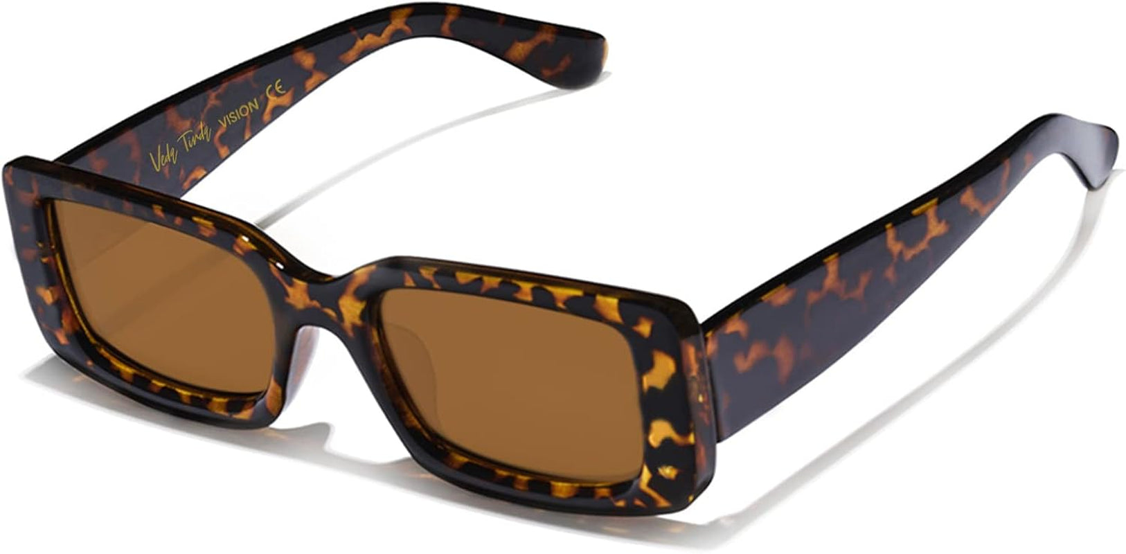 Rectangle Sunglasses Men Tinted Polarized Big Square Retro 90S Vintage Y2K Glasses for Women UV Protection