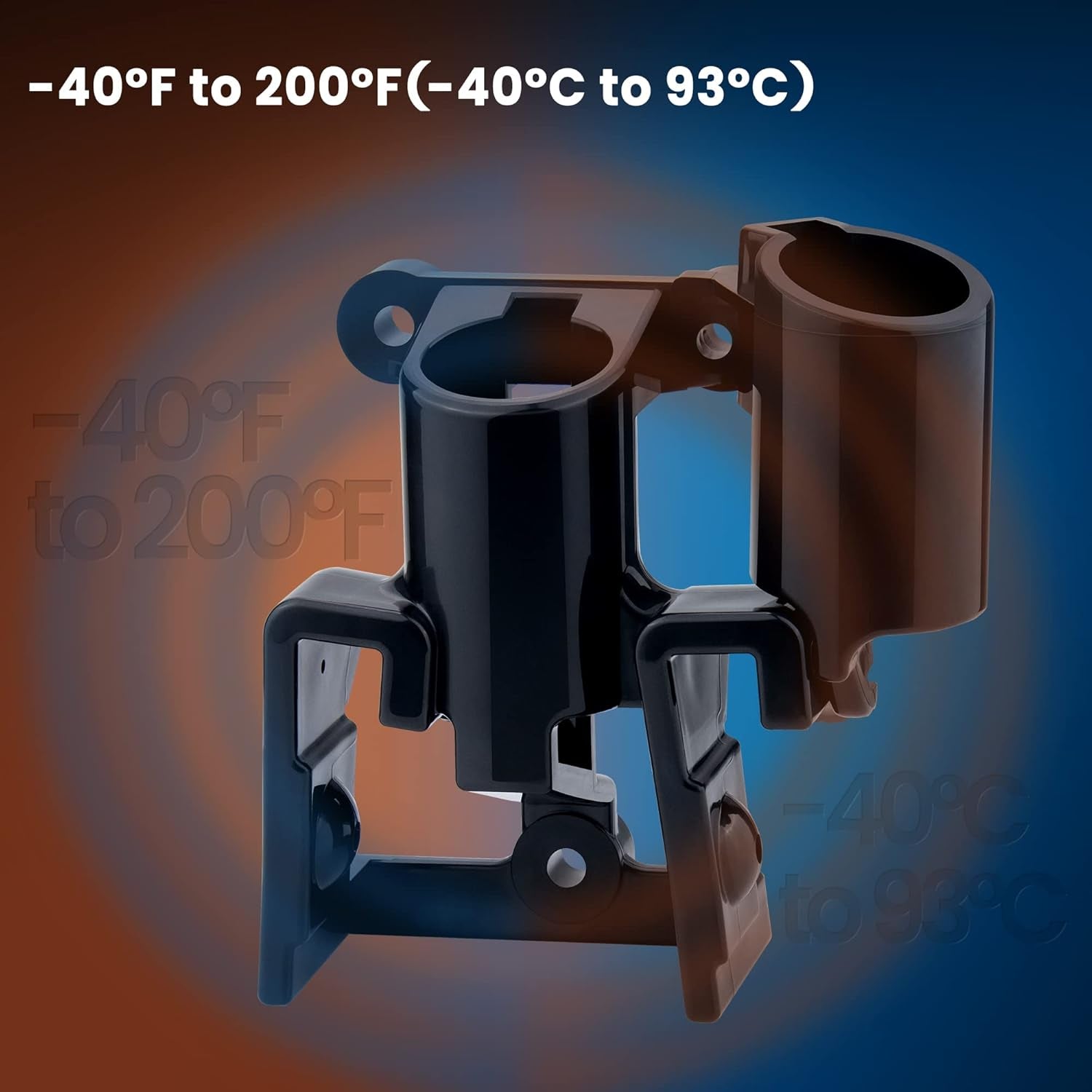 Glad Hand Holder,  2 Plugs and 2 Gladhand Holder for Semi Truck, Air Brake Coiled and Electric Power Cable Organizer Bracket - Black TRUCK DRIVER