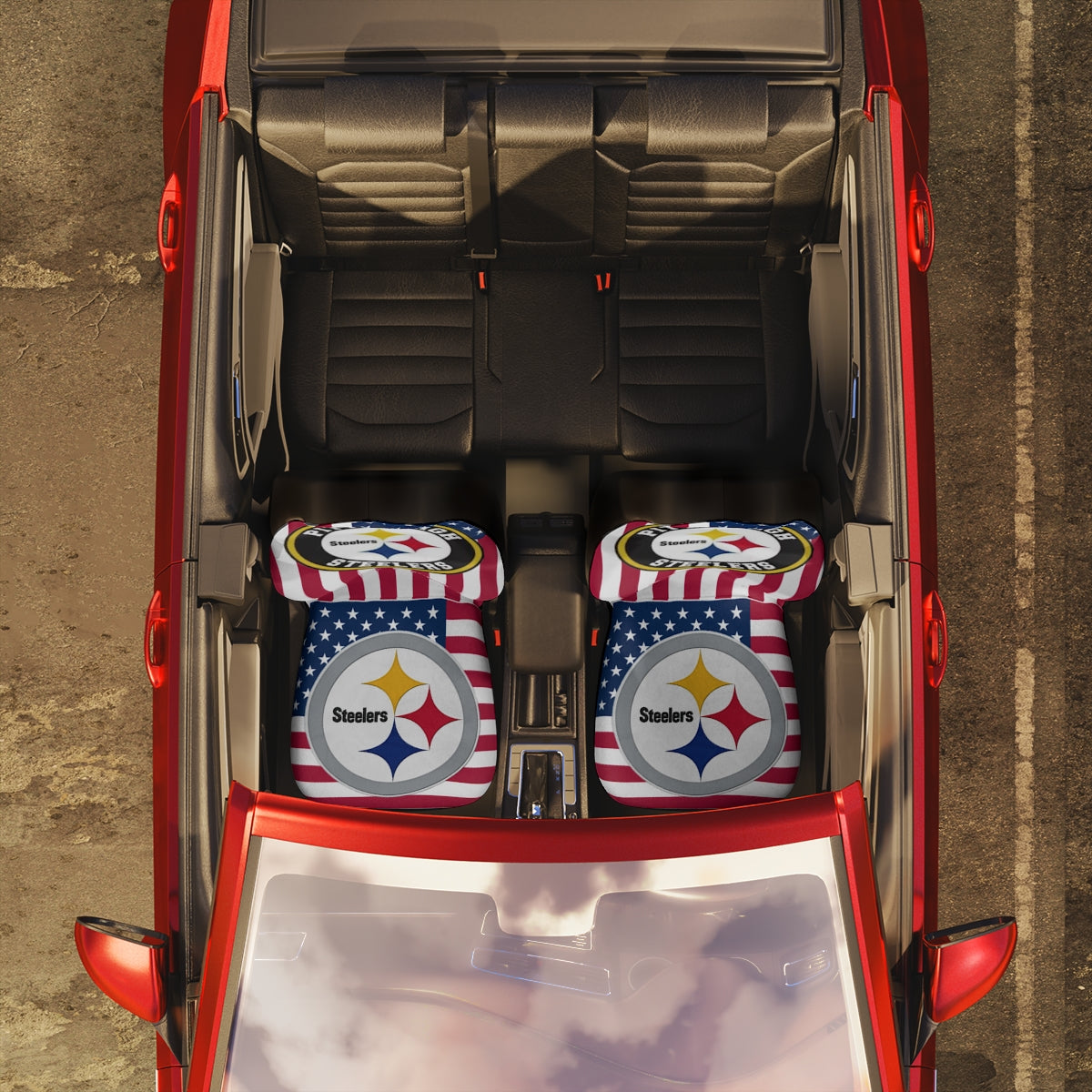 Car Seat Covers - Pittsburgh Steelers Patriotic Team Décor