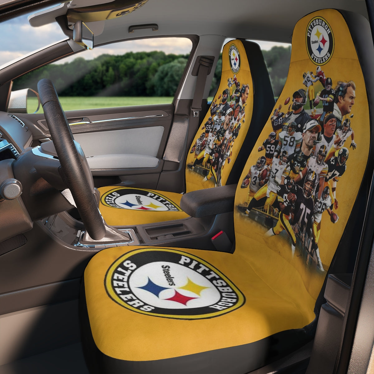 Pittsburgh Steelers Polyester Car Seat Covers - Perfect for NFL Fans