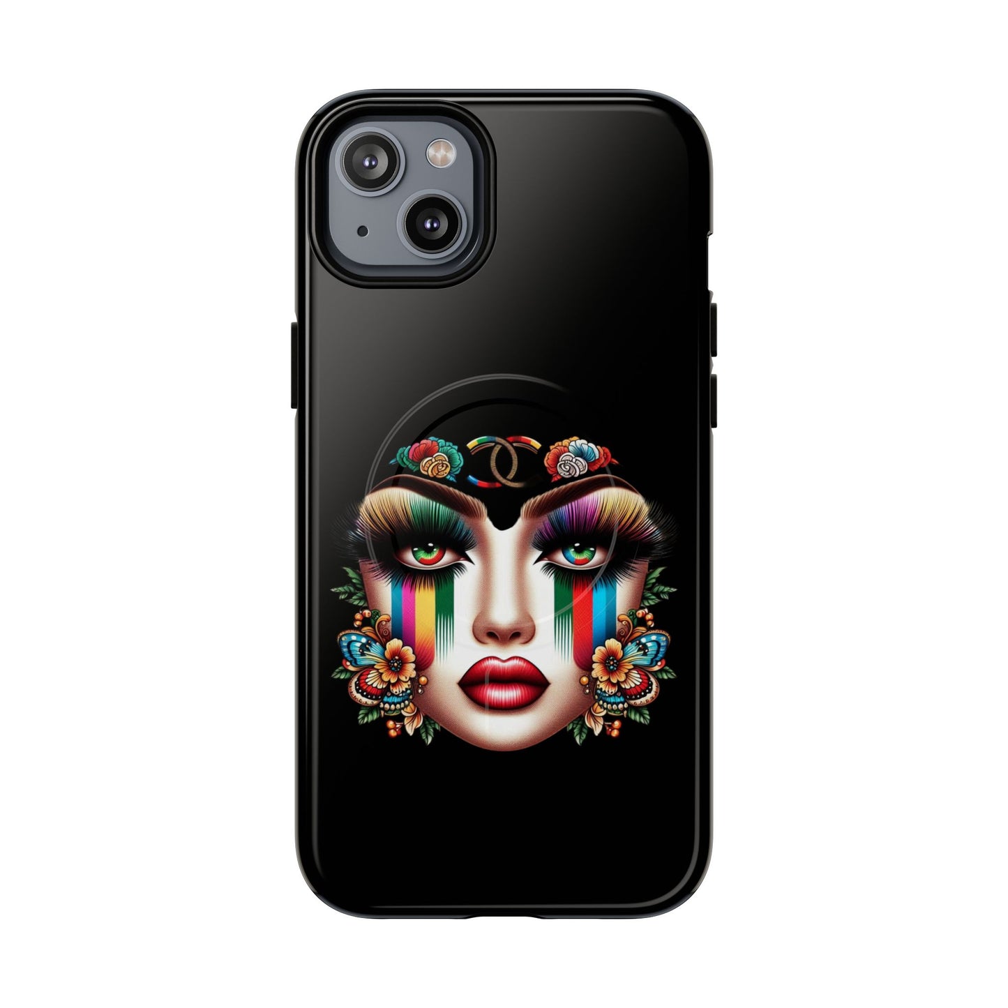 Gucci Inspired Artistic Tough Magnetic Phone Case - Vibrant Lady Design