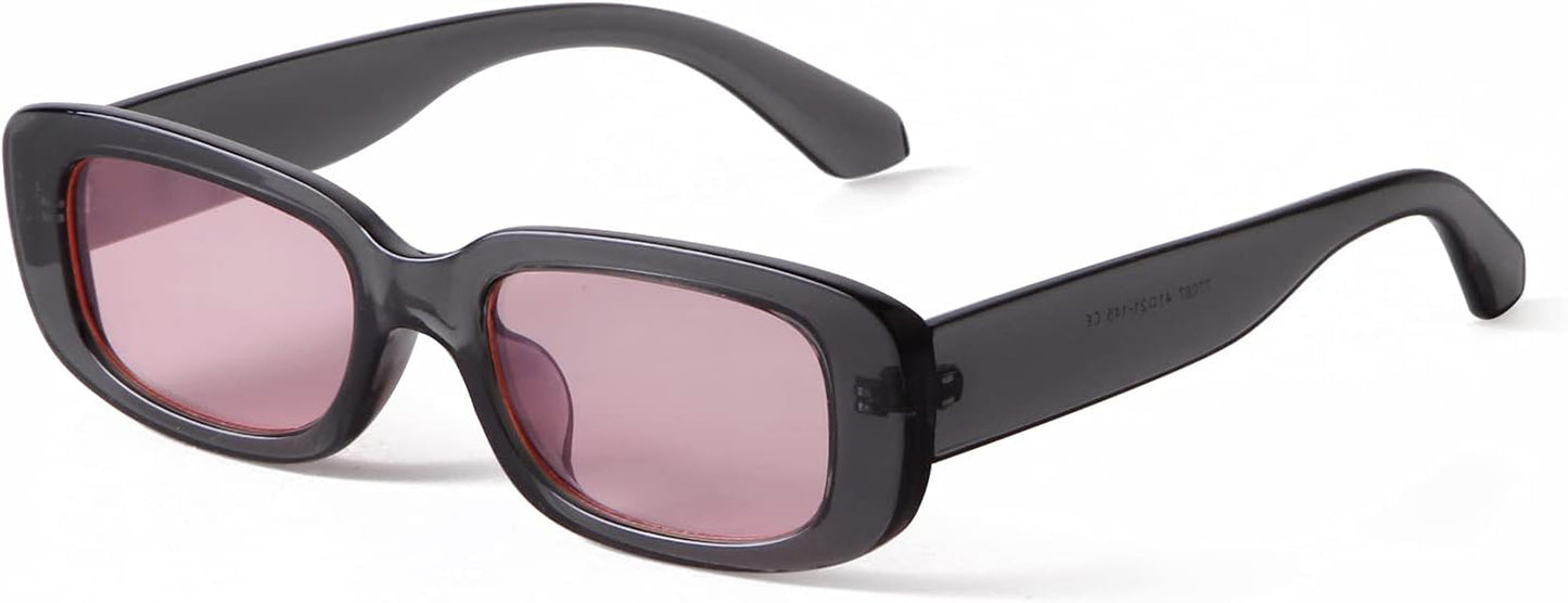 Rectangle Sunglasses for Women Men Retro 90S Sunglasses Womens Trendy Rectangular Sun Glasses Y2K Unisex Stylish 2025