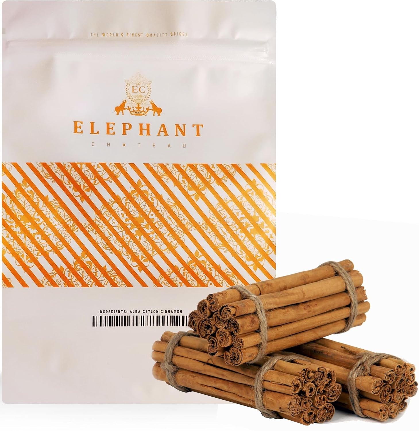 Ceylon'S Finest True Alba Cinnamon (Canela Ceilan) | 6" Long Cinn Sticks | Fresh Harvest | Naturally Sweet Cinnamomum Zeylanicum (Verum) | Lanka Luxury Spices | 150 Grams (Approx 20-25 Quills) TLBH