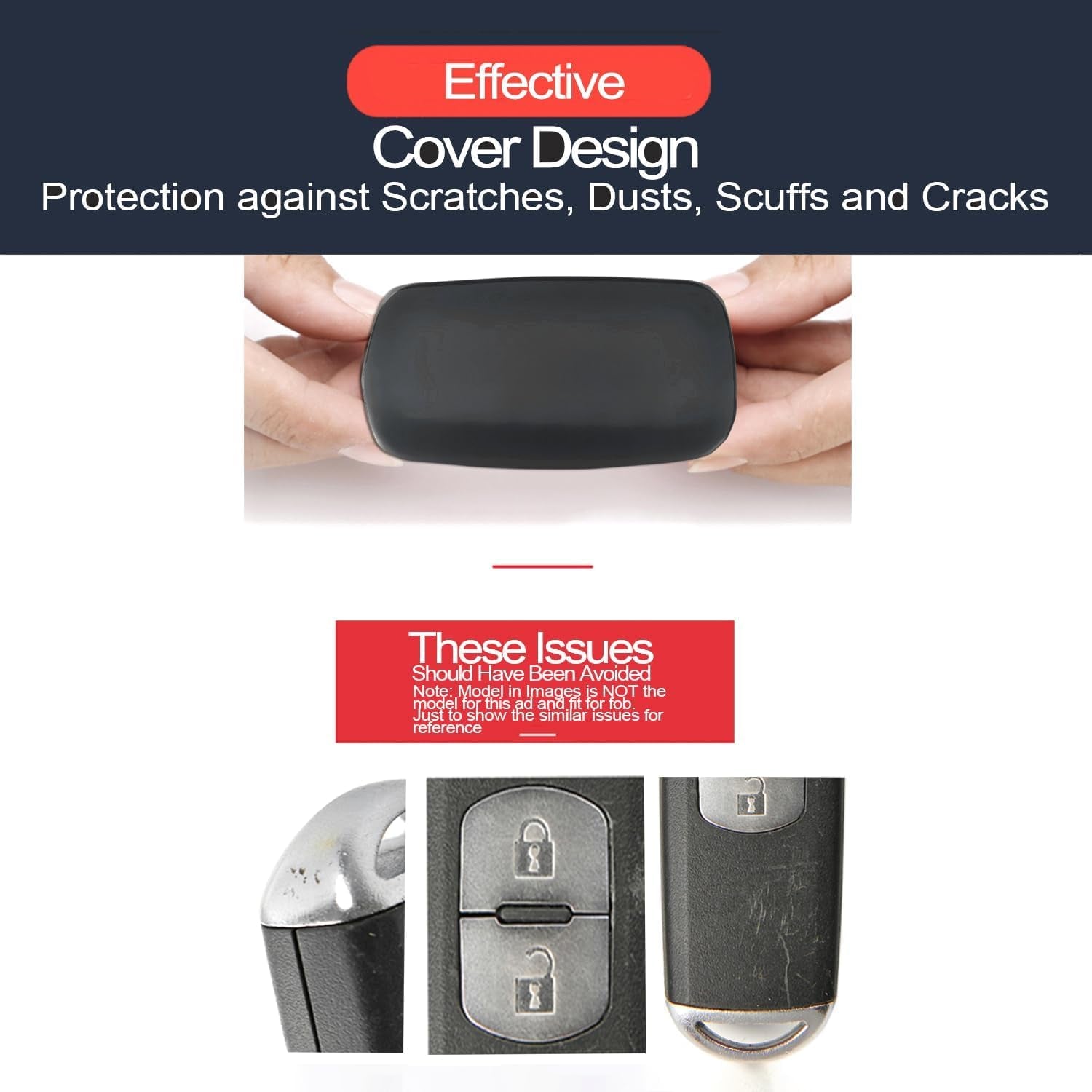 2Pcs Compatible with Toyota Tacoma Prius Venza Corolla Crown Sequoia Tundra Grand Highlander RAV4 Prime Mirai Smart 4 Buttons Key Fob Cover Case Key Chain Protector Keyless Entry Remote Holder
