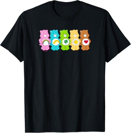 Vintage Classic Rainbow Bears Group Line up T-Shirt UK UK