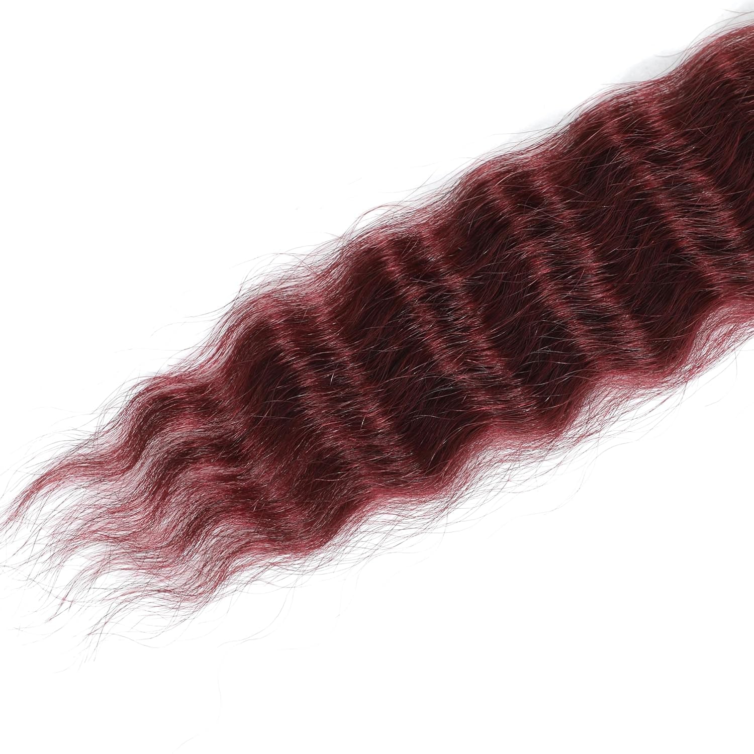 Super Wave Bulk Human Hair 100% Unprocessed Brazilian Virgin Human Hair Extensions Bundles for Braiding Hair Wet and Wave Micro Human Hair(1Pack-4Pcs, 18Inch #99J)