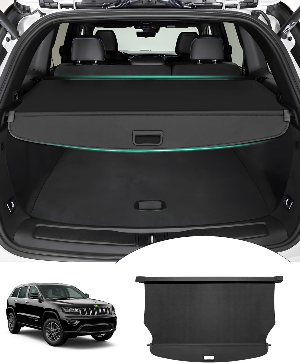 Cargo Cover for 2019-2024 2025 Toyota RAV4 Accessories Trunk Cover Retractable Trunk Shielding Shade Cargo Luggage Cover No Gap