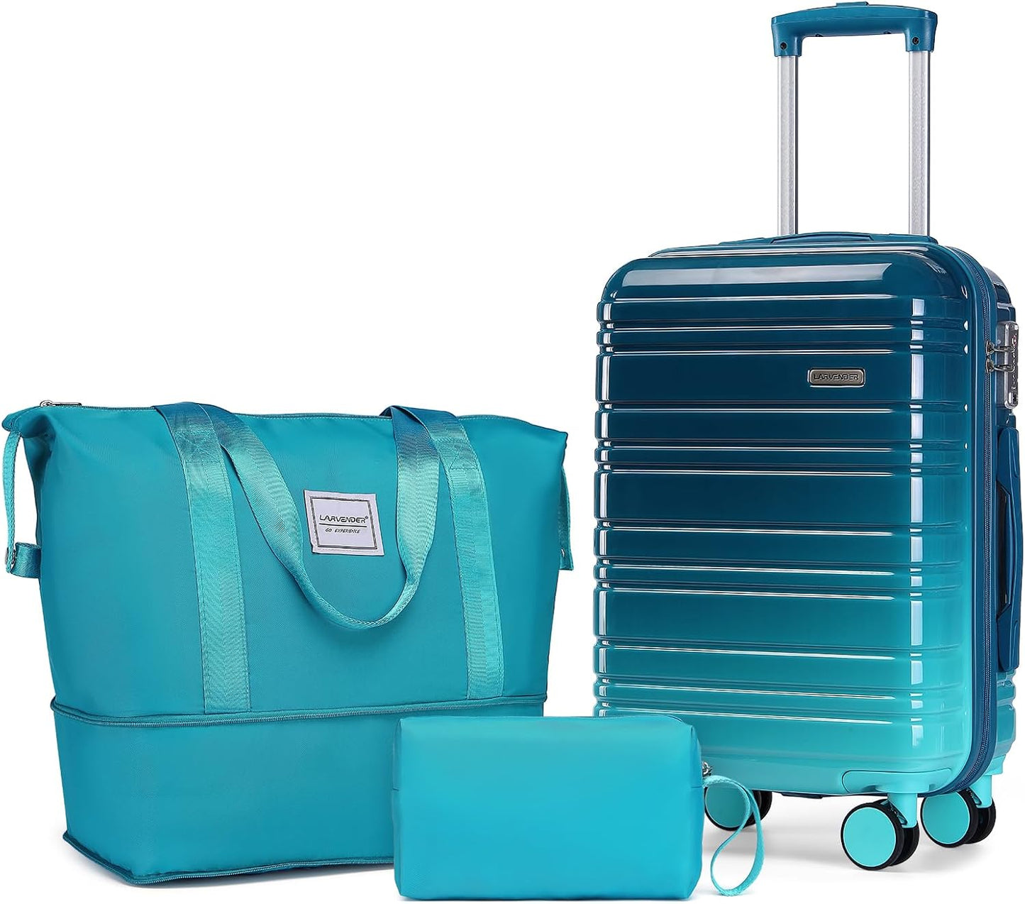 Luggage Sets 3 Piece, Hardside 20 in Carry on Luggage Airline Approved PC+ABS Suitcase Set with Spinner Wheels TSA Lock, Lightweight Rolling Suitcase for Men and Women, Leopard
