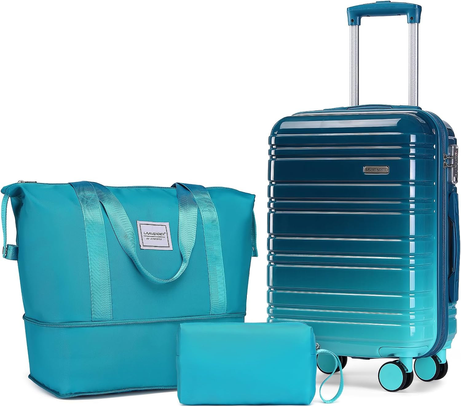 Luggage Sets 3 Piece, Hardside 20 in Carry on Luggage Airline Approved PC+ABS Suitcase Set with Spinner Wheels TSA Lock, Lightweight Rolling Suitcase for Men and Women, Leopard