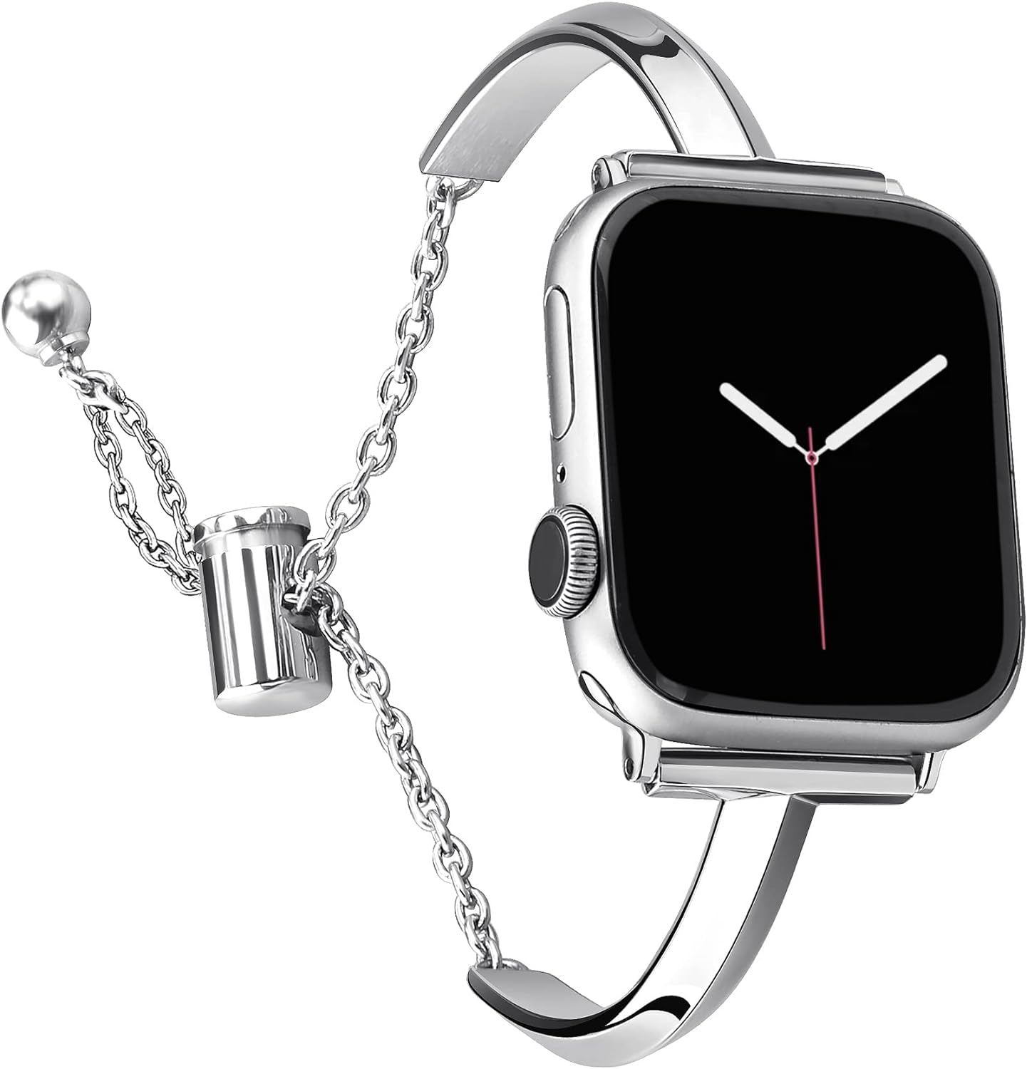 Stainless Steel Band Compatible with Apple Watch Band 38Mm 40Mm 41Mm 42Mm 44Mm 45Mm Iwatch SE Series 9 8 7 6 5 4 3 2 1, Slim Versatile Bangle Bracelet for Women