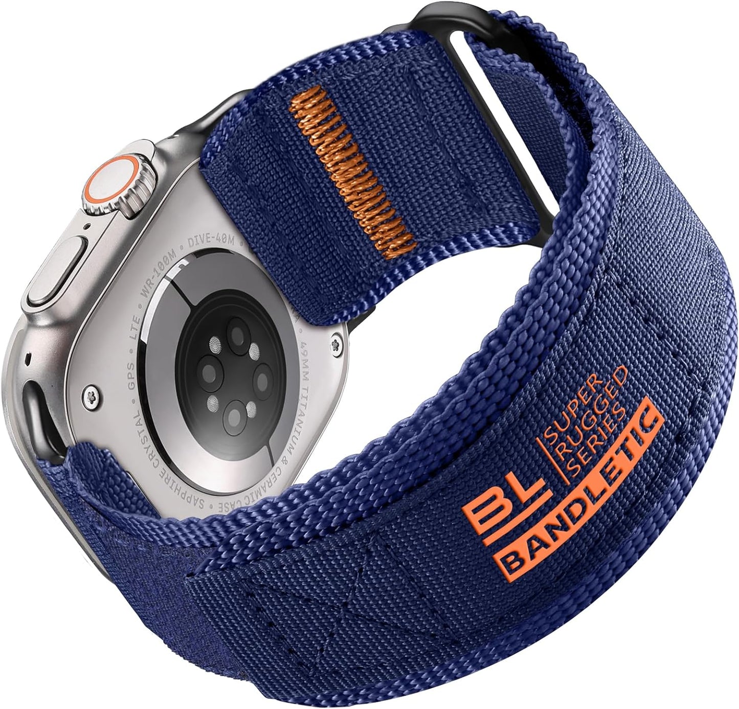 Rugged Nylon Compatible with Apple Watch Bands for Men, Soft Woven Adjustable Tactical Wristbands Strap for Iwatch Ultra 2 49Mm, Series 10 46Mm, 9 8 7 45Mm, SE2 SE 6 5 4 44Mm, 3 2 1 42Mm