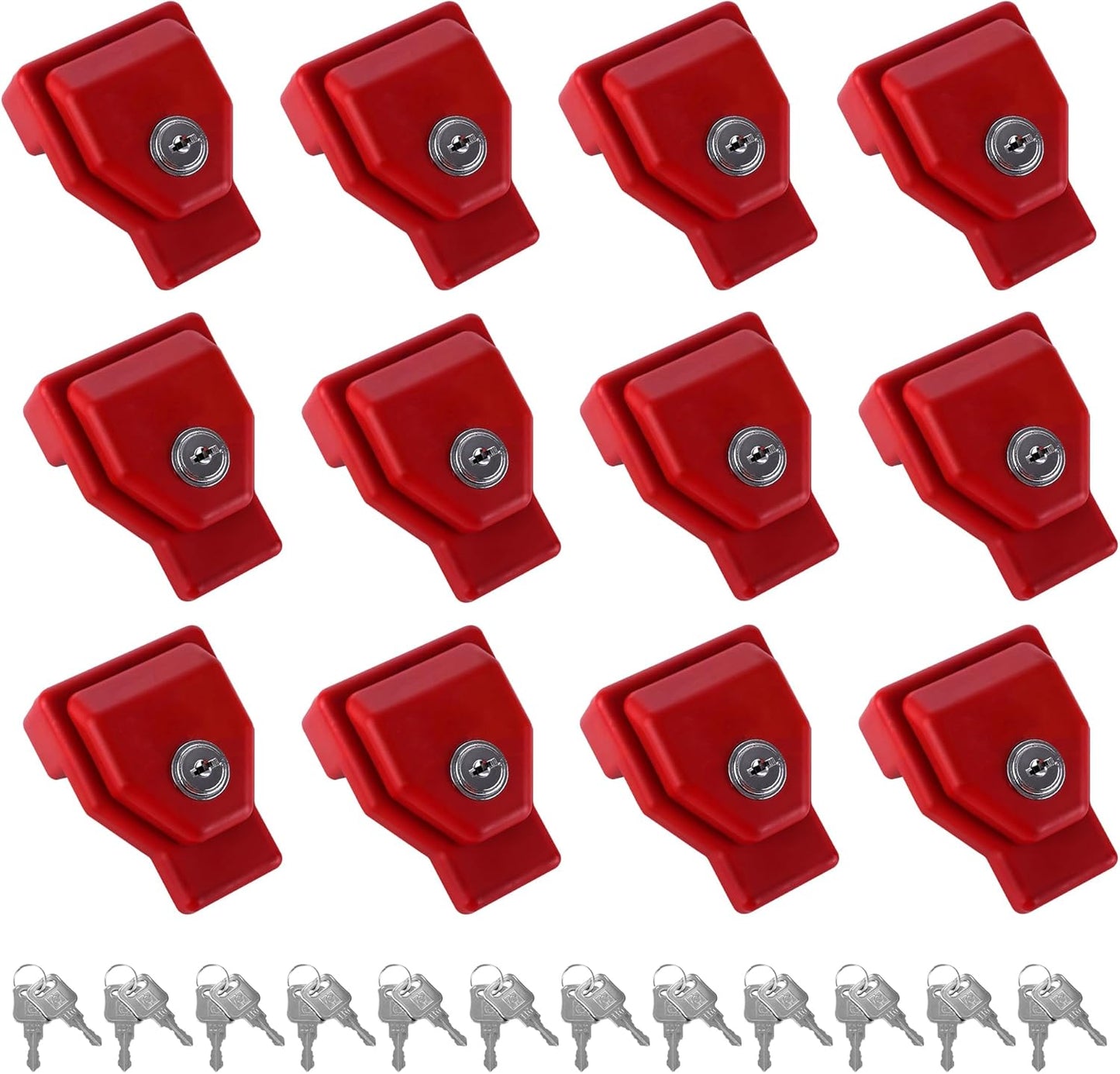 NAKAKEKO Plastic, Glad Hand Lock, Keyed Alike Pair (12-Pack) for Tractor Trailer Trucks - Semi Trailer Lock TRUCK DRIVER