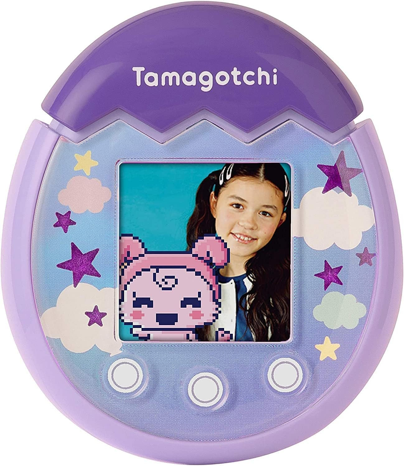 Bandai PIX - Sky Purple - 42910 Virtual Electronic Pet with Color Screen, Touch Buttons Games and Camera BanUK