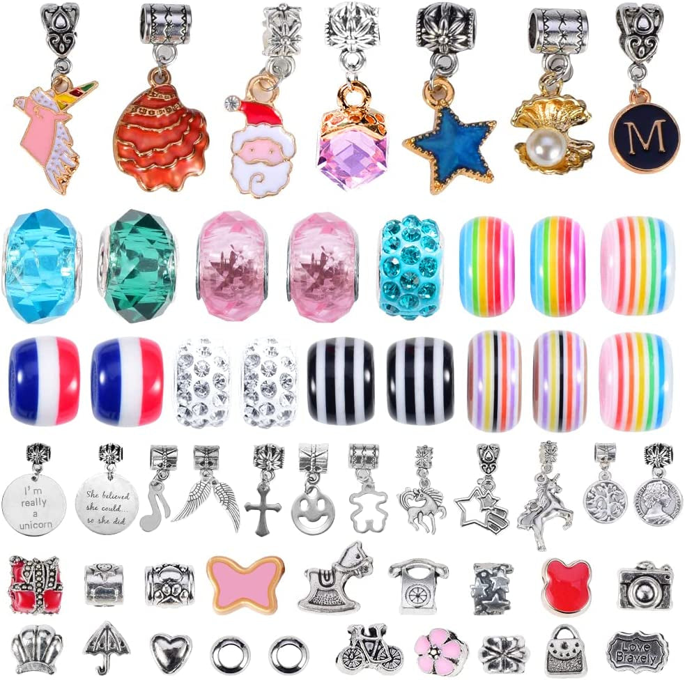 Charm Bracelet Making Kit, a Unicorn Girls Toy That Inspires Creativity and Imagination, Crafts for Ages 8-12 with Jewelry Making & Art Kit Perfect Gifts, Self-Expression!