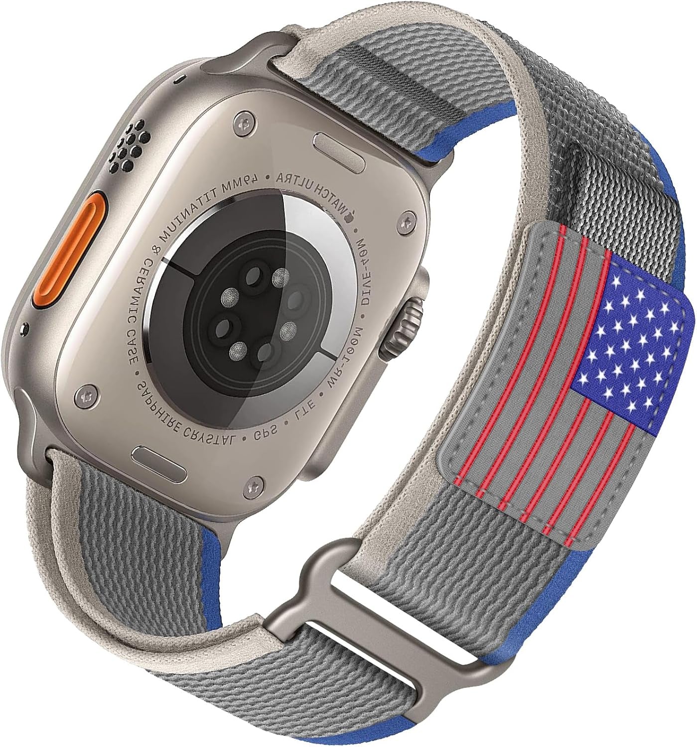 Trail Loop Nylon Band - Compatible with Apple Watch Ultra 2 Band 49Mm 46Mm 45Mm 44Mm 42Mm 41Mm 40Mm 38Mm Men Women,Rugged Braided Elastic Weave Sport Strap for Iwatch Ultra Series 10/9/8/7/6/SE/5/4/3