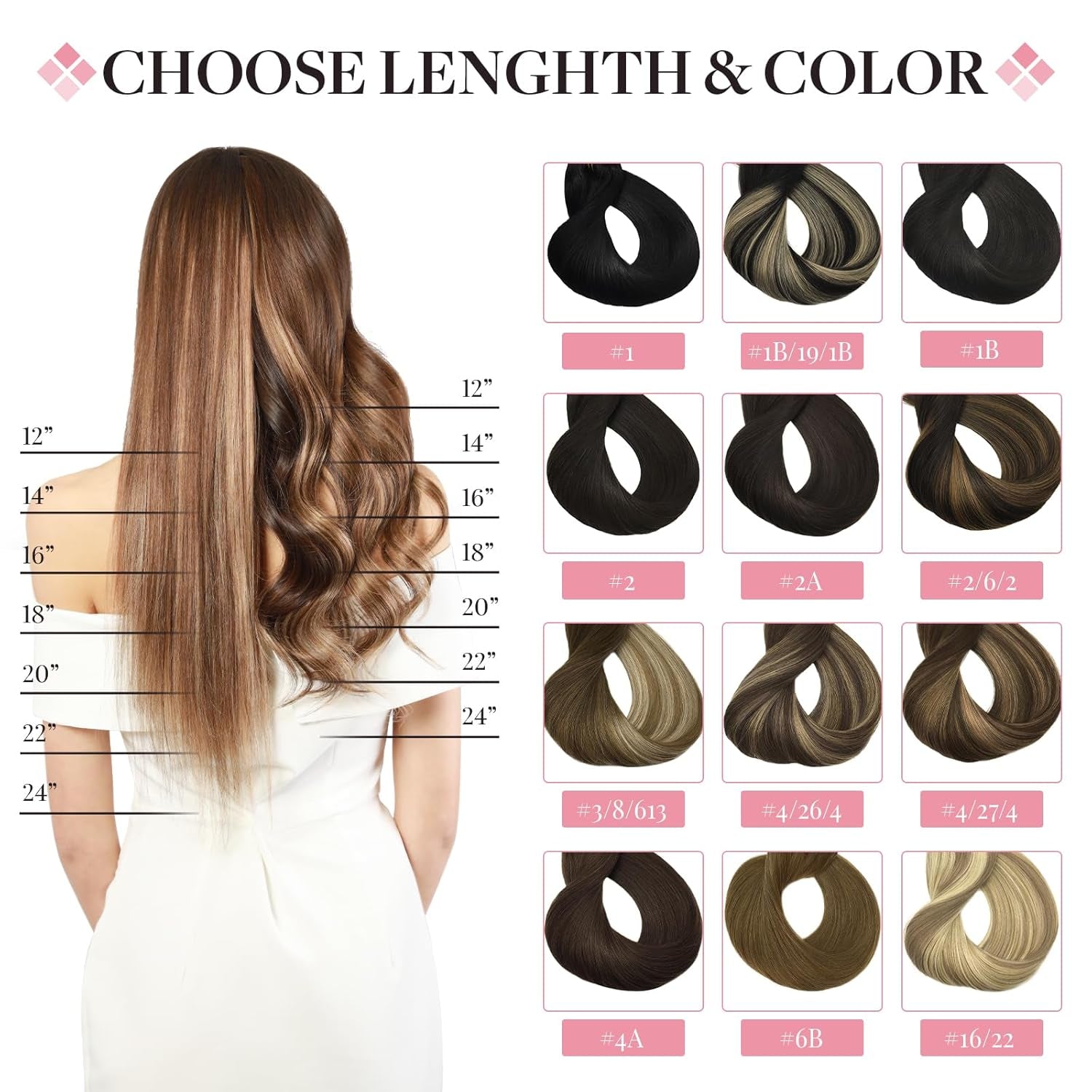 Hair Extensions Clip in Human Hair, 5Pcs 75G Balayage Dark Brown Mixed Chestnut Brown 16 Inch, Clip in Hair Extensions Real Human Hair Extensions Natural Straight Hair for Women