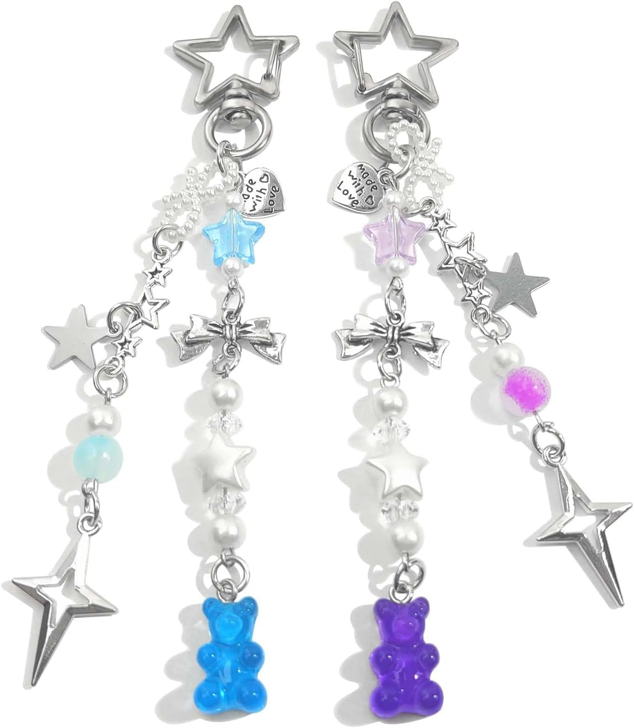 Novelty Keychains Aesthetic Y2K Keychain Charms Stylish Keychains Accessories for Women Bag Purse Gifts