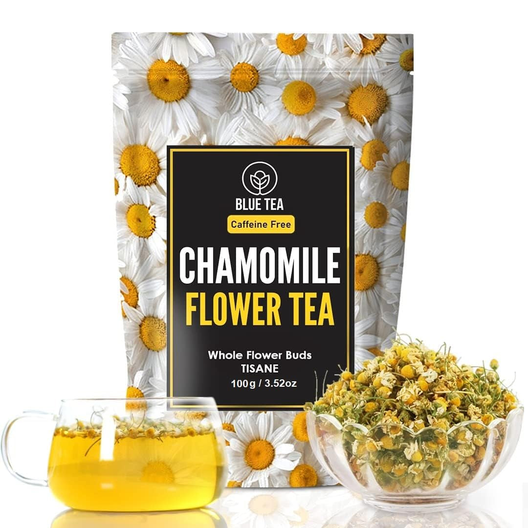 - Chamomile Tea - 1.05 Oz - 30+ Cups - Loose | SLEEP TEA | Herbal Tea - Caffeine Free - Flower Based - Vegan - Non-Bitter- Non-Gmo - Natural Ingredients | Pet Jar Packaging TLBH