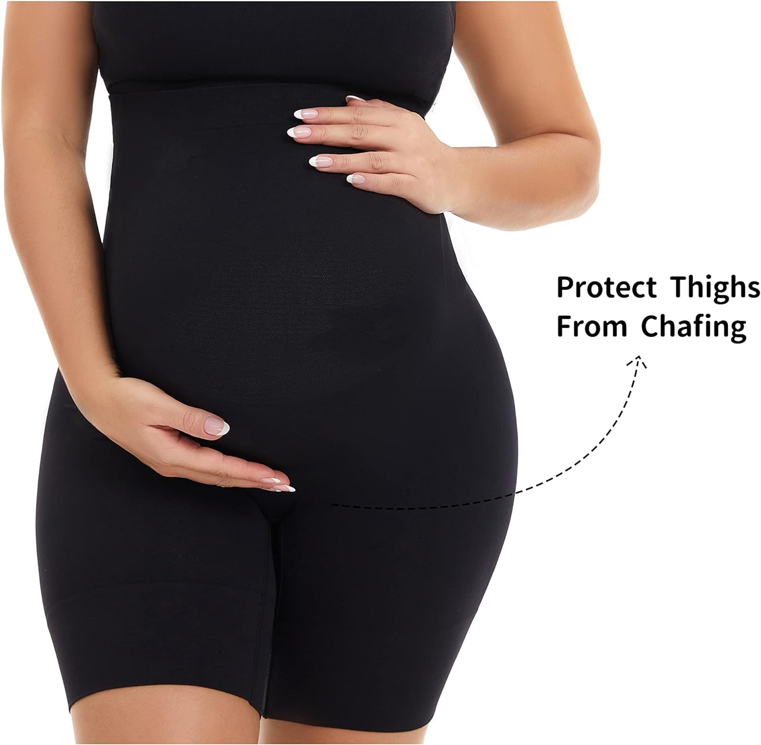 Seamless Maternity Shapewear, Prevent Thigh Chaffing, Belly Support, S-5XL