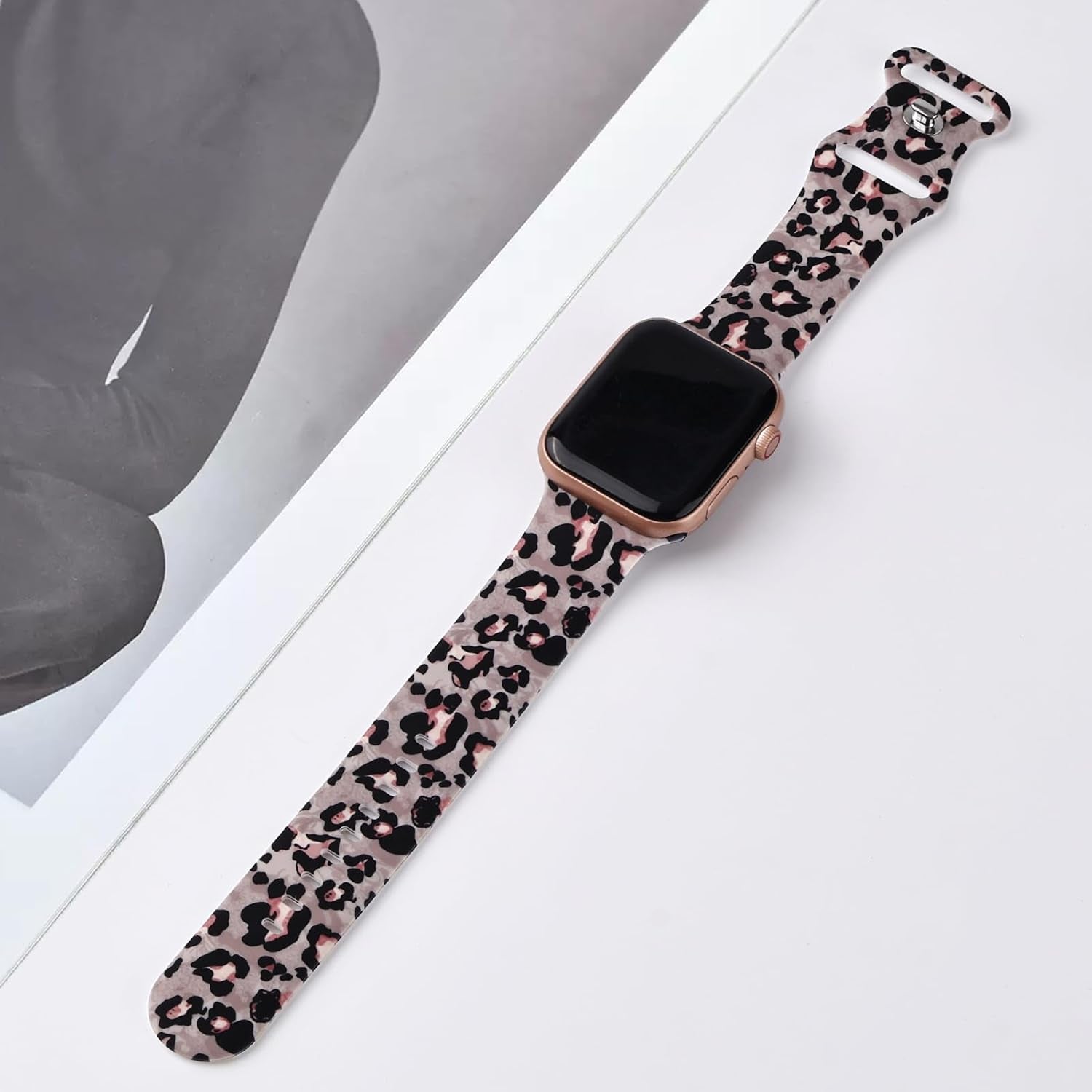 Leopard Print Compatible with Apple Watch Band for Women Girls 38Mm 40Mm 41Mm, Cheetah Print Sport Strap for Iwatch Series Ultra SE 8 7 6 5 4 3 2 1, Brown Leopard