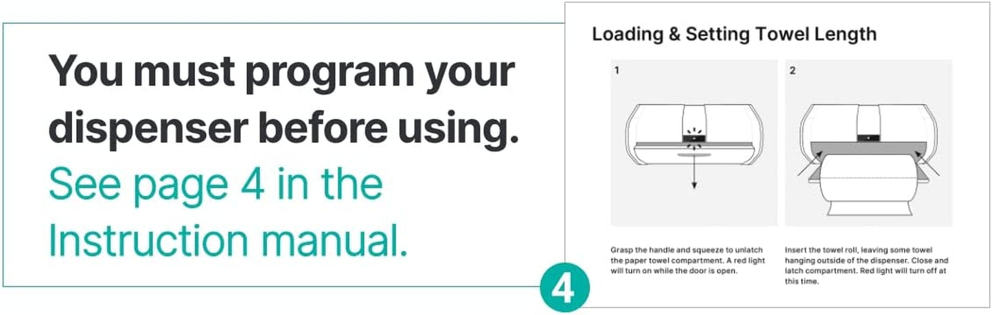 Automatic Paper Towel Dispenser. Touchless Technology. Works with Most Paper Towel Brands and Sizes. Dispenses the Number of Sheets You Need. Black, Countertop