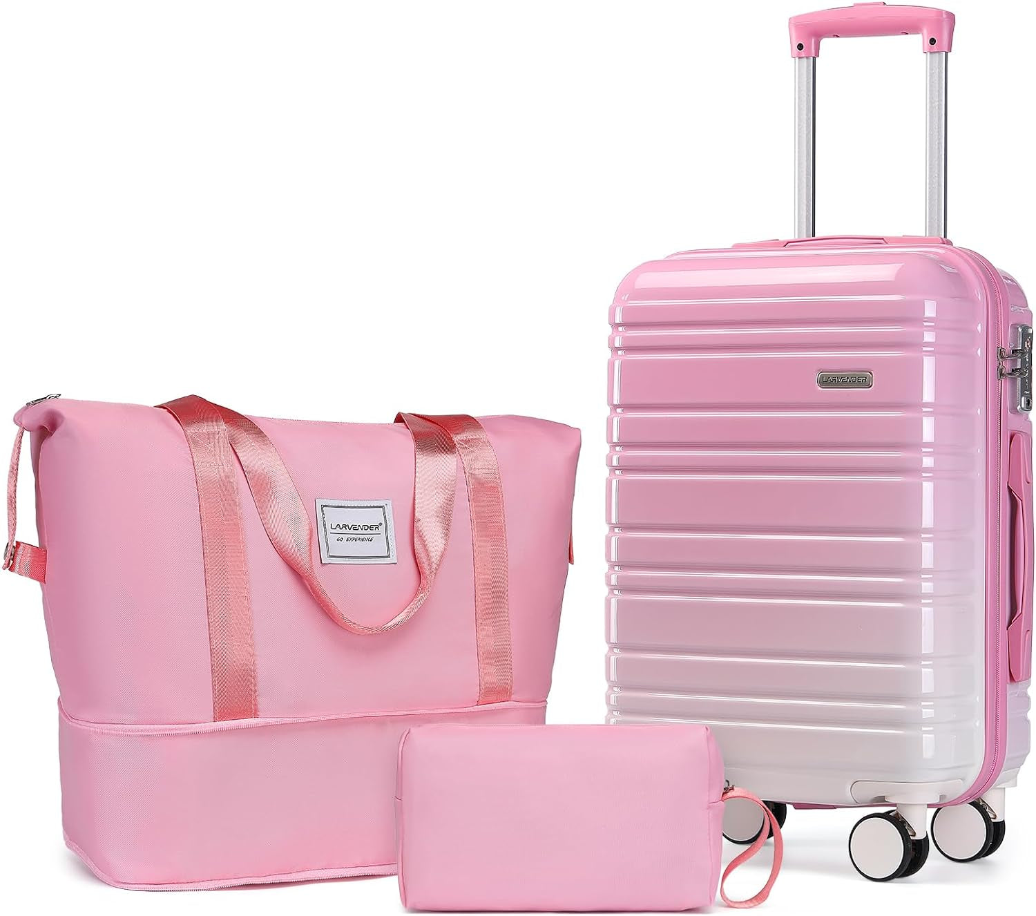 Luggage Sets 3 Piece, Hardside 20 in Carry on Luggage Airline Approved PC+ABS Suitcase Set with Spinner Wheels TSA Lock, Lightweight Rolling Suitcase for Men and Women, Leopard