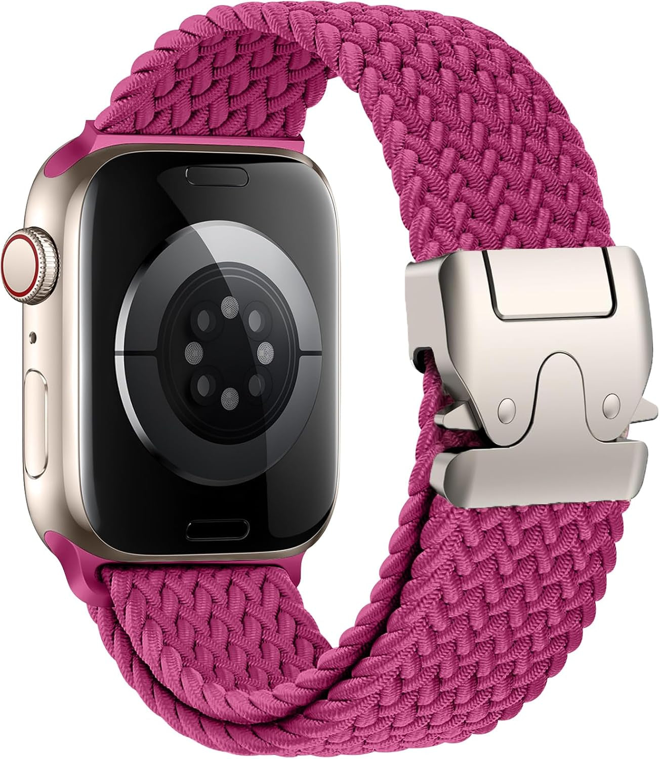 Braided Solo Loop for Apple Watch Ultra/2 Bands 49Mm 46Mm 45Mm 44Mm 42Mm Men/Women,Parachute Buckle Stretchy Elastic Nylon Sport Strap Wristband for Iwatch Bands Series 10 9 8 7 6 5 4 3 SE/2