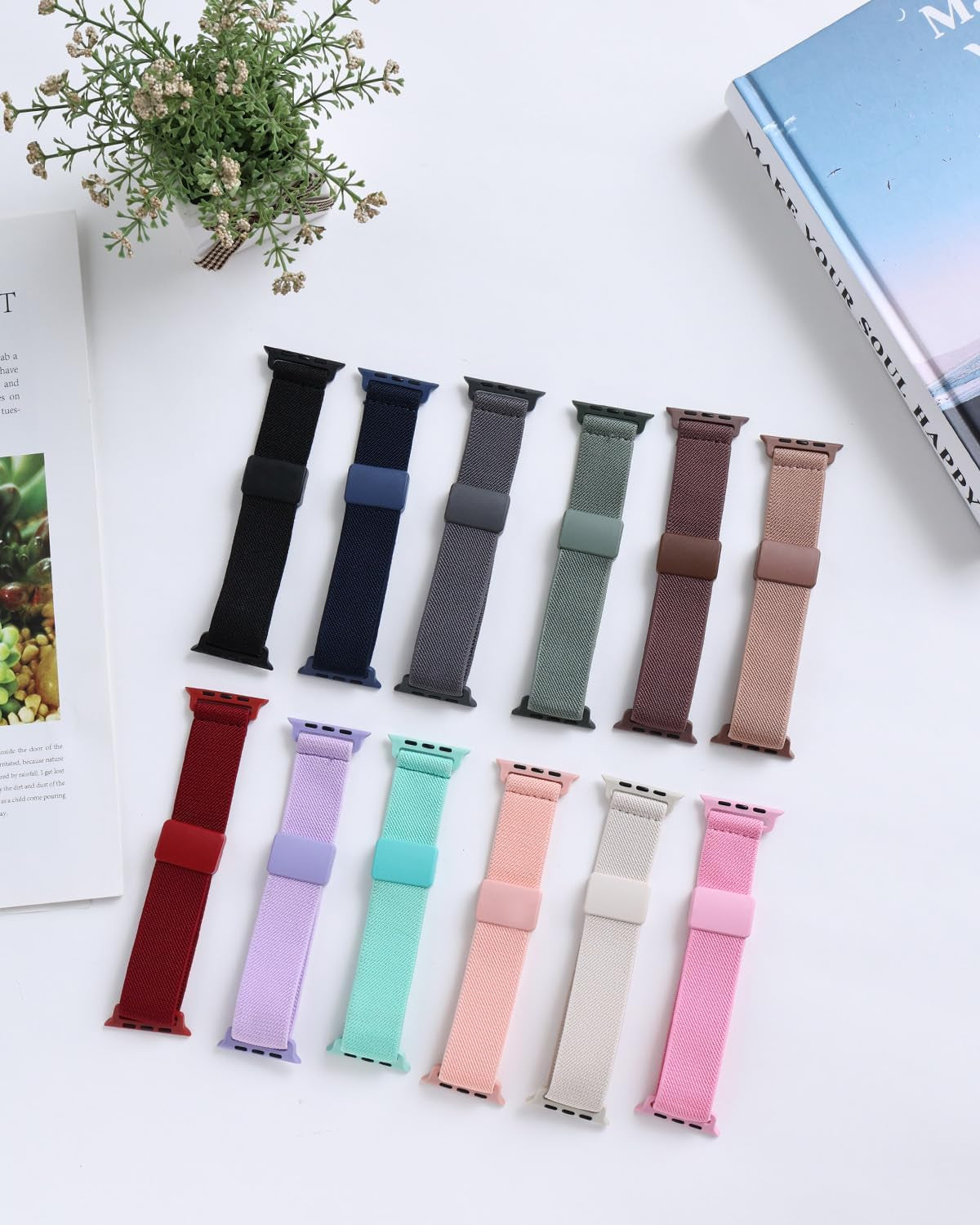 Stretchy Braided Loop Compatible with Apple Watch Band 40Mm 38Mm 44Mm 45Mm 41Mm 42Mm 49Mm for Men Women, Elastic Nylon Sport Straps for Iwatch Ultra/Ultra 2, Series 9/8/7/6/5/4/3/2/1/SE