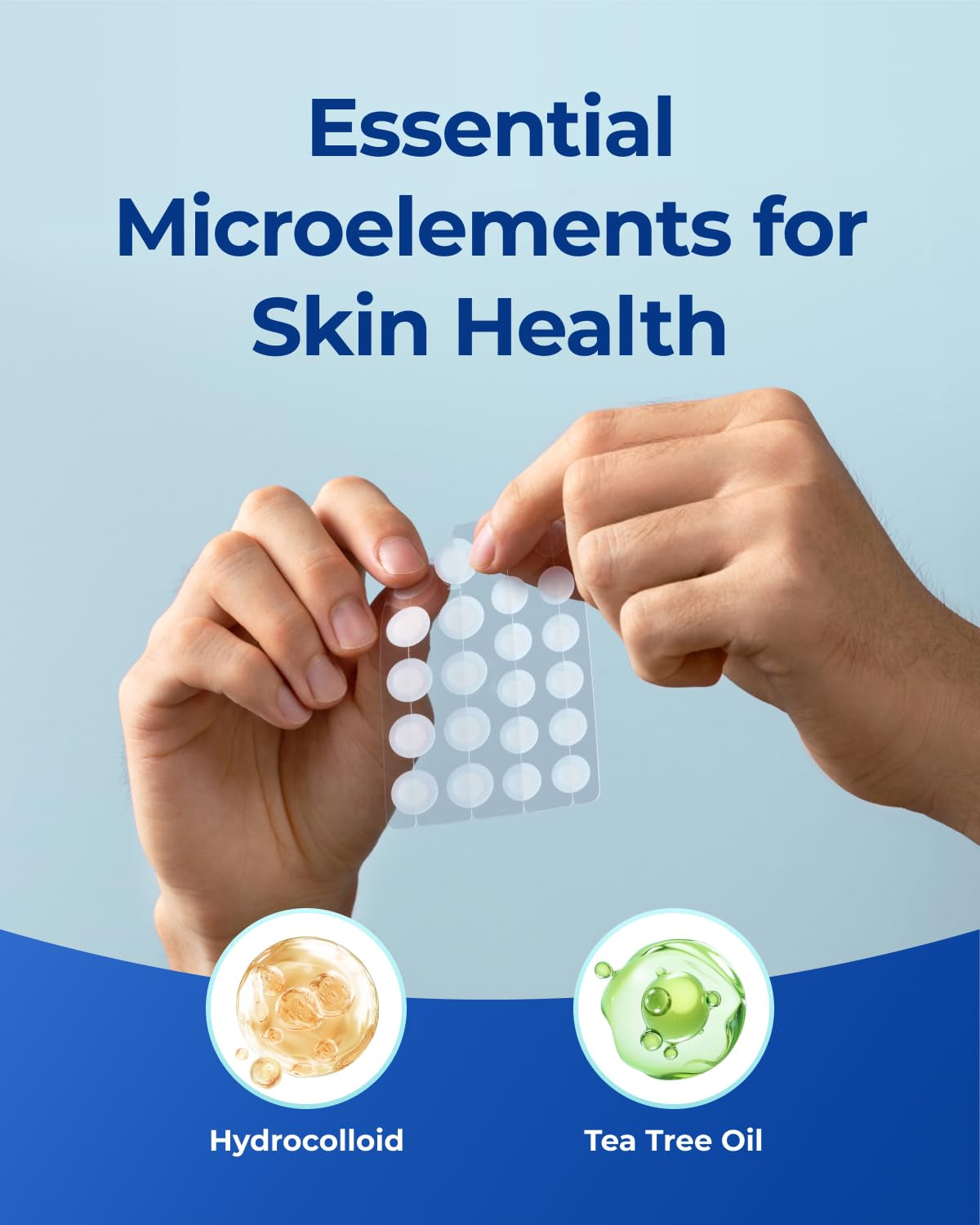 Pimple Patches for Face Acne: 0.1Mm Ultra-Thin Hydrocolloid Zit Stickers with Tea Tree Oil - 44 Invisible Dots, 2 Sizes (Whiteheads/Sensitive Skin)