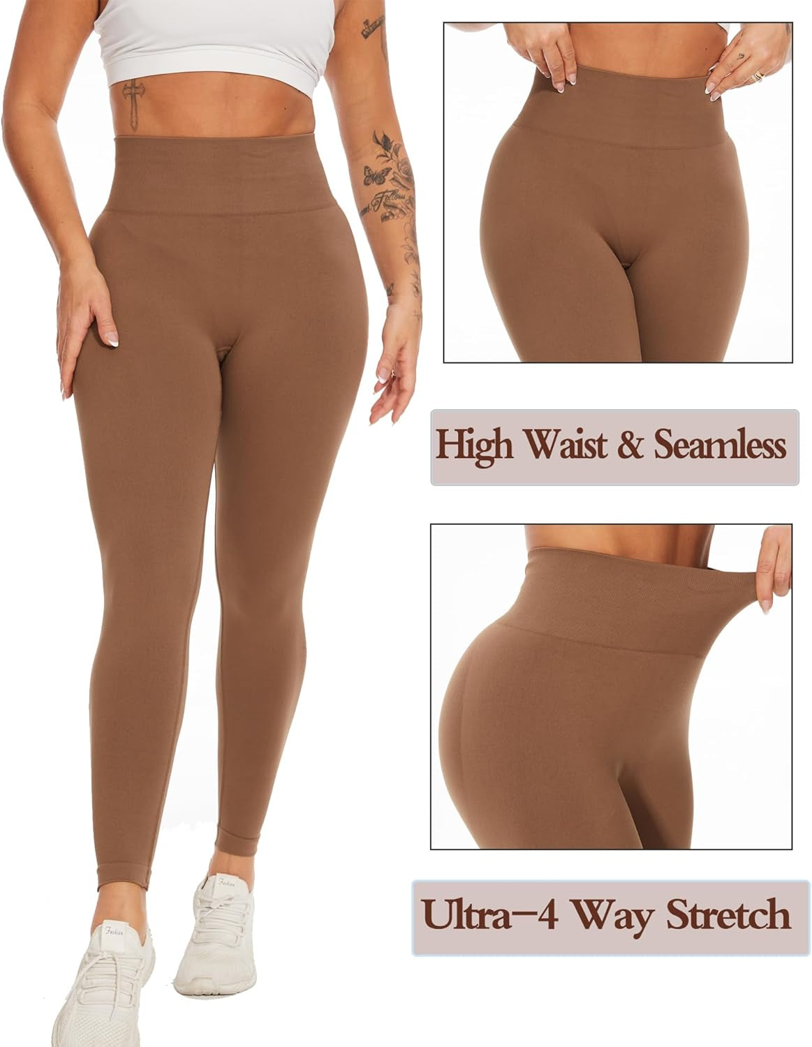 V Back Scrunch Butt Leggings for Women Butt Lifting Workout Leggings High Waisted Yoga Pants Booty Gym Tights