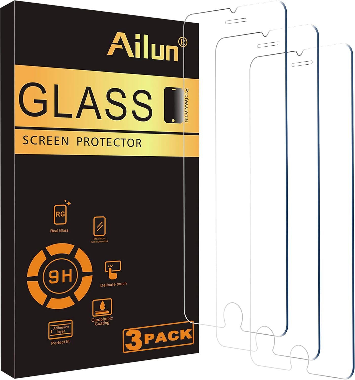 Screen Protector for Iphone 16 Plus/Iphone 15 Plus/Iphone 15 Pro Max [6.7 Inch] Display 3 Pack Tempered Glass, Dynamic Island Compatible, Case Friendly[Not for Iphone 16 Pro Max 6.9 Inch]
