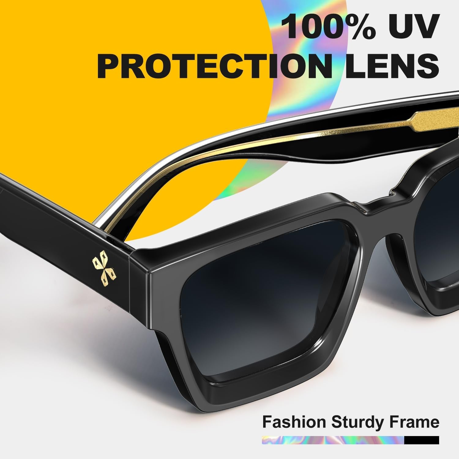 Fashion 100% UV400 Protection Rectangle TR90 Y2K Sunglasses Accessories for Women Men RIVER