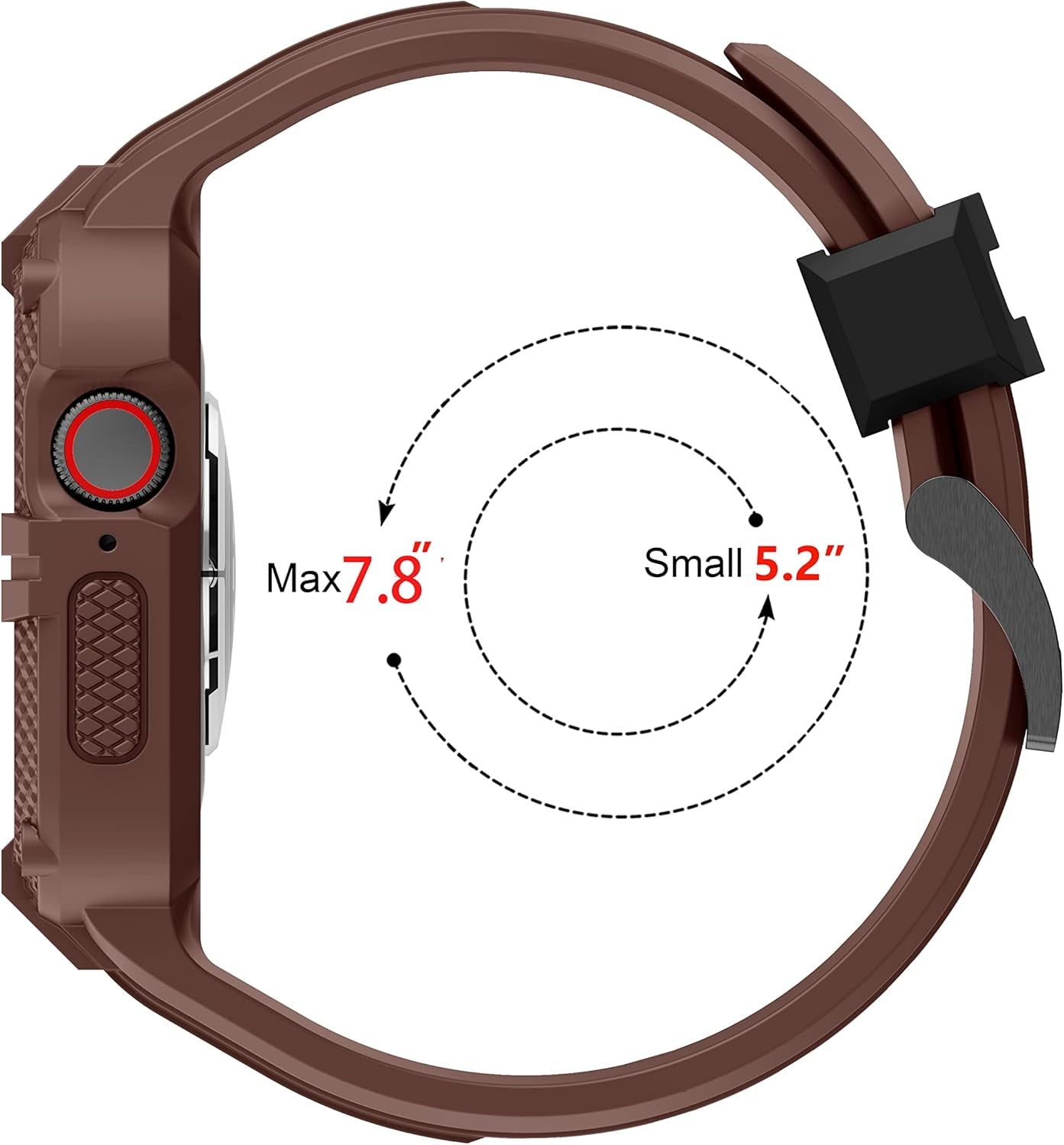 Rugged Watch Band Compatible with Apple Watch Series 9 Band for 41Mm 40Mm 38Mm SE 9/8/7/6/5/4/3 for Men (41Mm/40Mm/38Mm, Coffee)