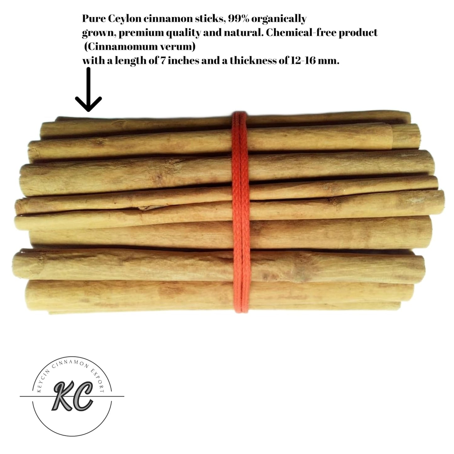 1 Lb of Organic Ceylon Cinnamon Sticks, 7 Inches Long, Chemical-Free, and 100% Natural. These Are Premium Quality True Cinnamon (Cinnamomum Verum) from Sri Lanka. TLBH