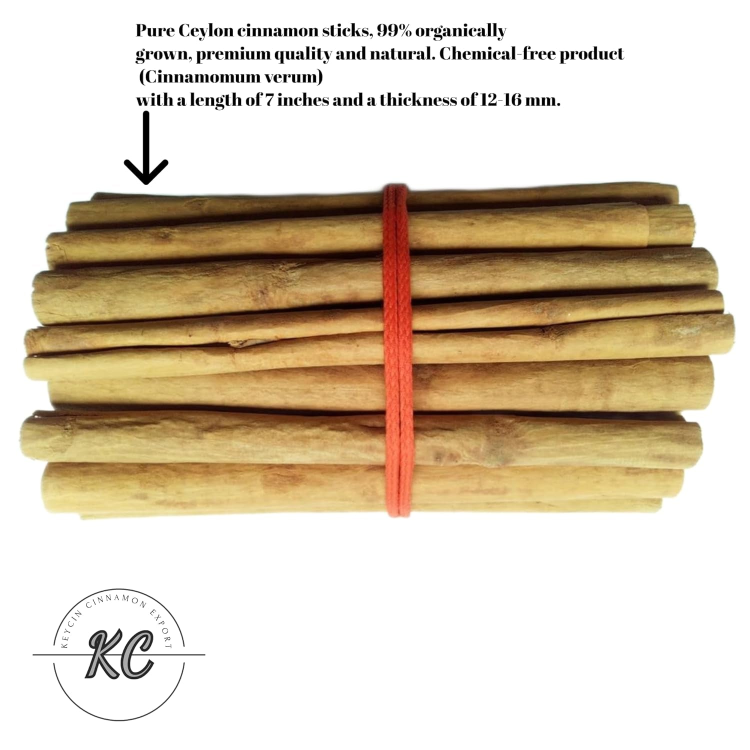 1 Lb of Organic Ceylon Cinnamon Sticks, 7 Inches Long, Chemical-Free, and 100% Natural. These Are Premium Quality True Cinnamon (Cinnamomum Verum) from Sri Lanka. TLBH
